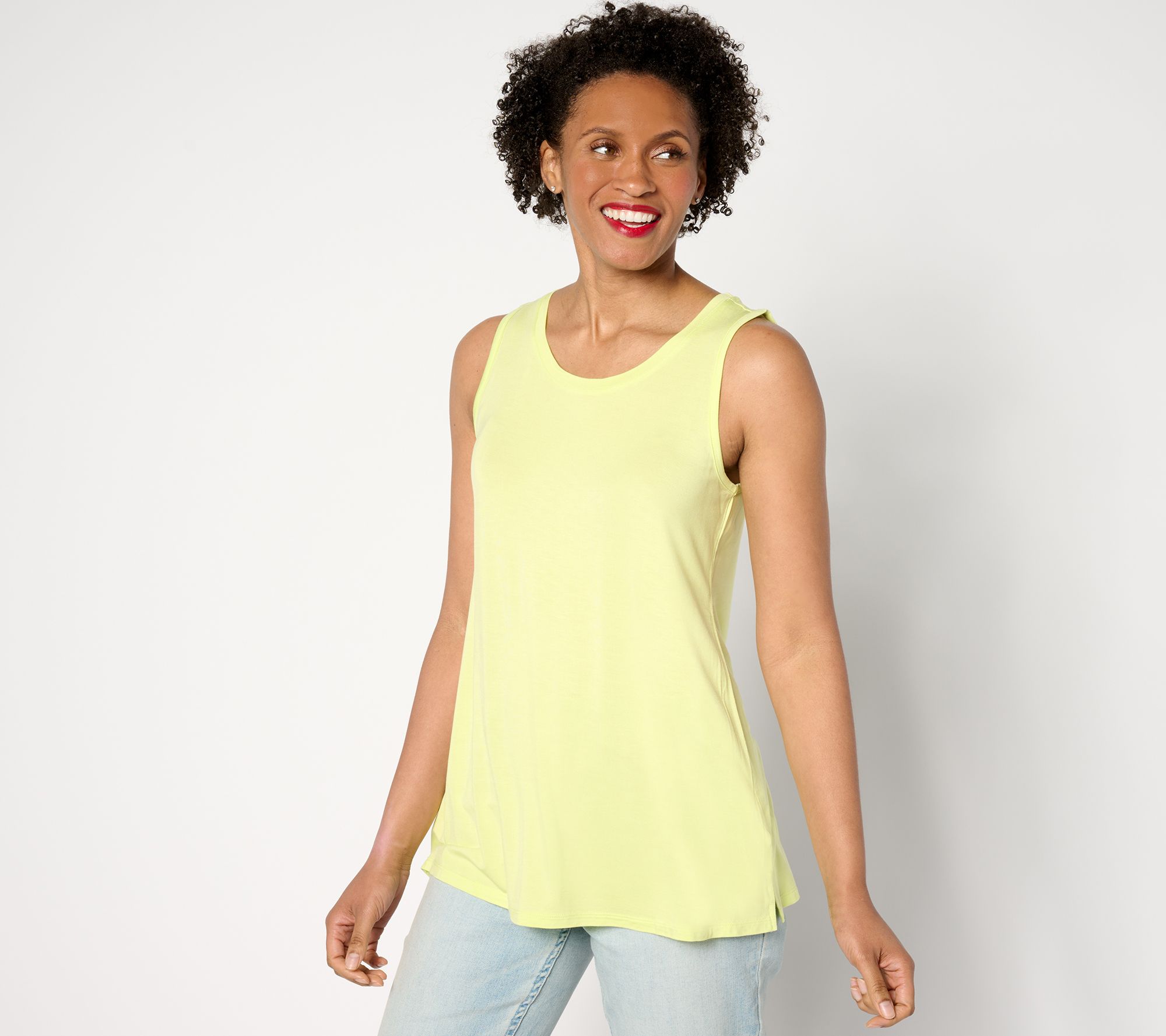 LOGO Layers by Lori Goldstein Scoop Neck Tank