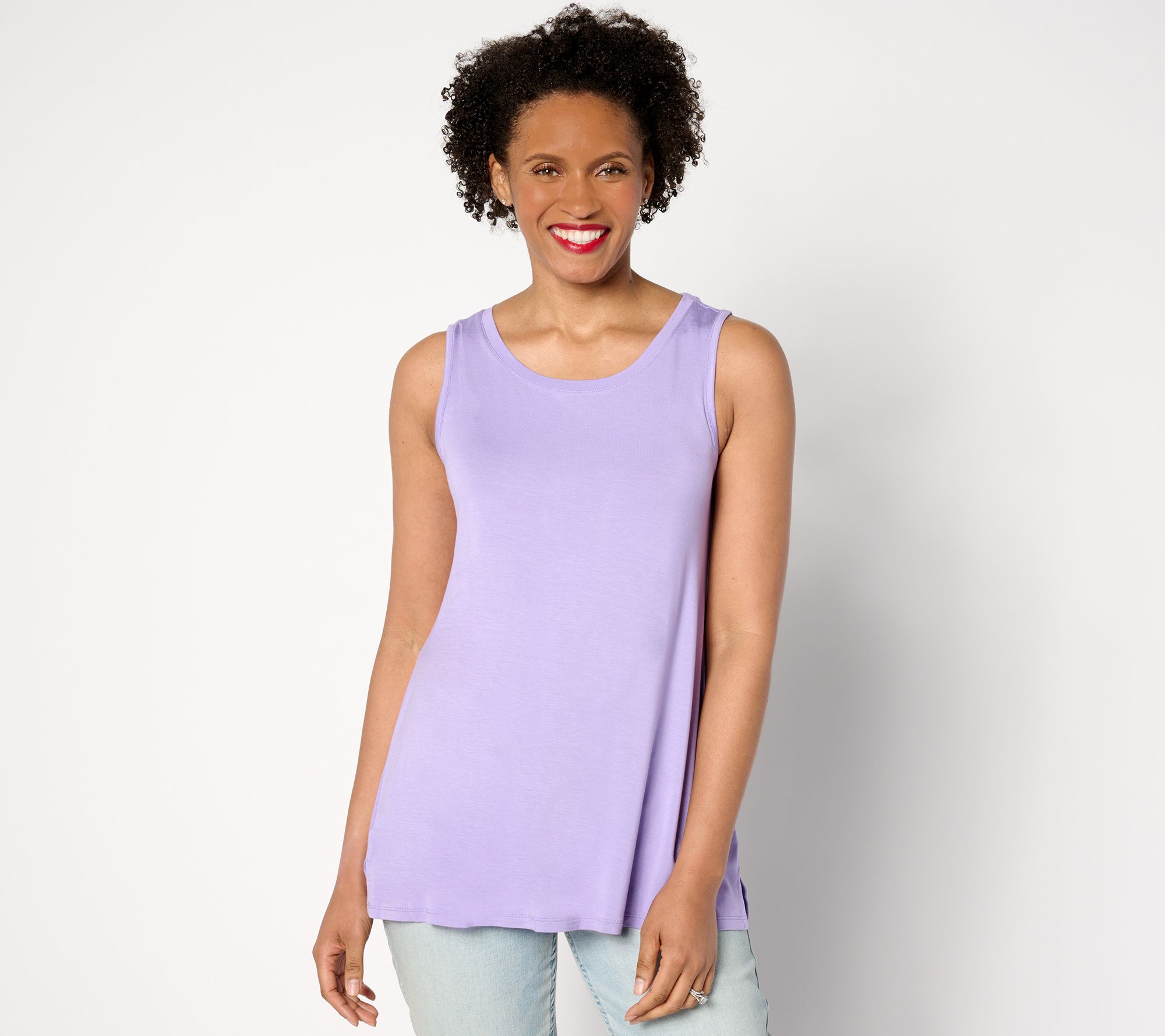 LOGO Layers by Lori Goldstein Scoop Neck Tank