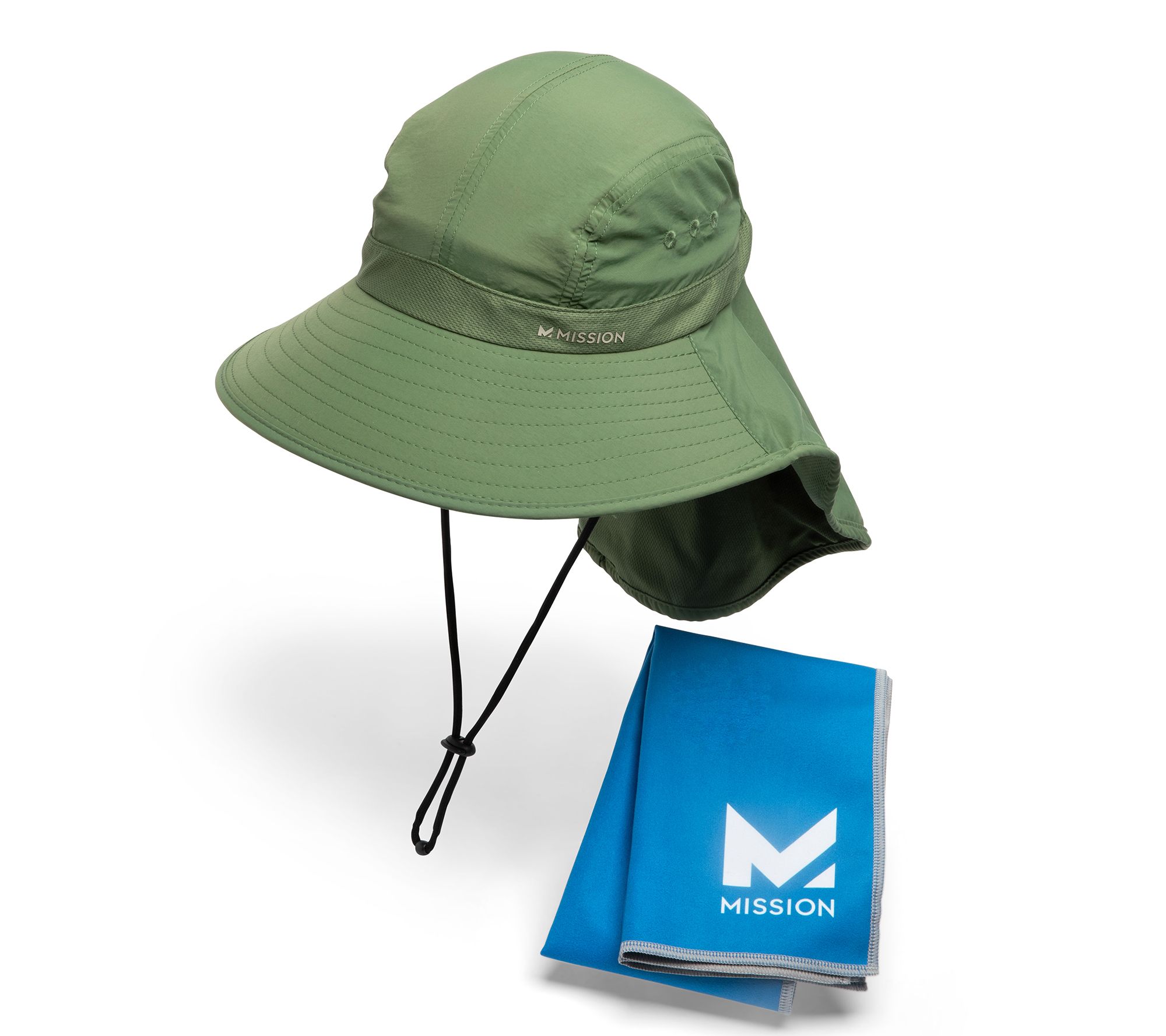 MISSION Sun Defender Hat with UPF 50 & Cooling Towel