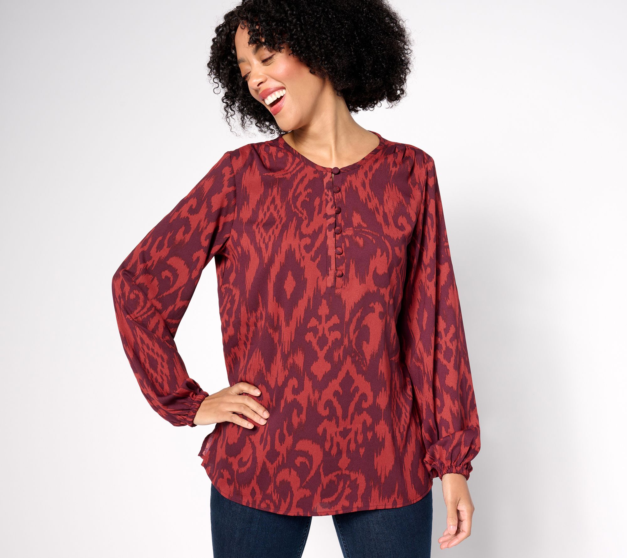 Belle by Kim Gravel Modern Chic Pintuck Blouse