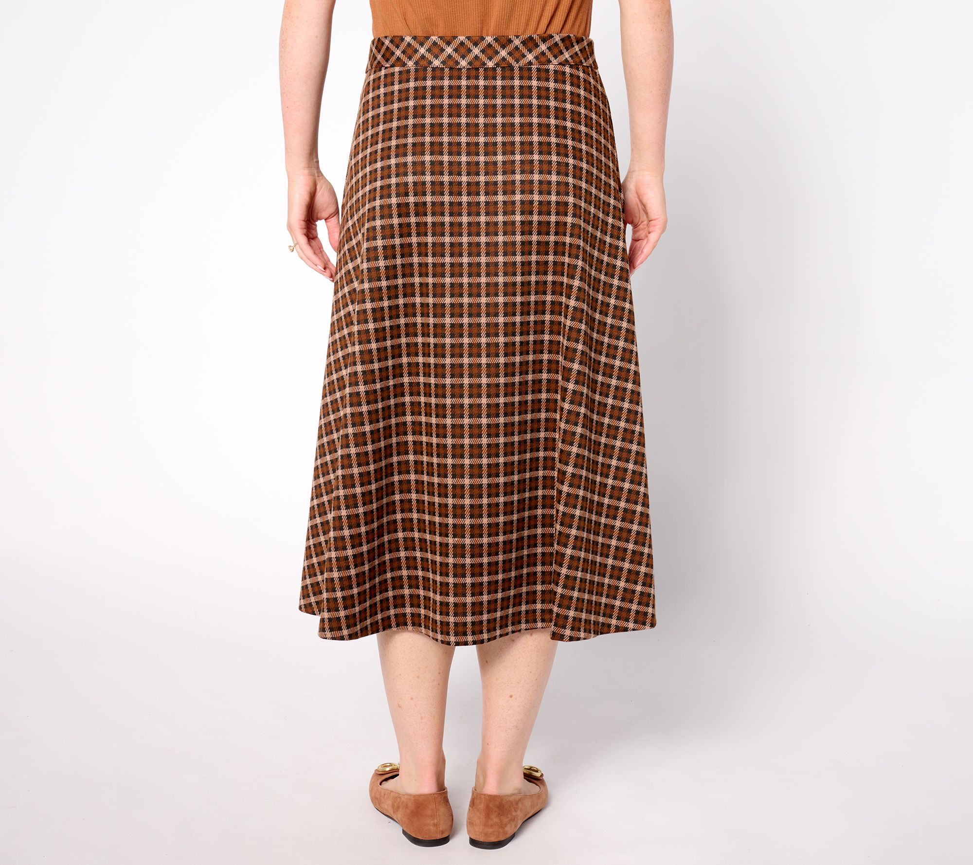 Isaac Mizrahi Live! Regular Estate Yarn Dye Plaid Pull On Midi