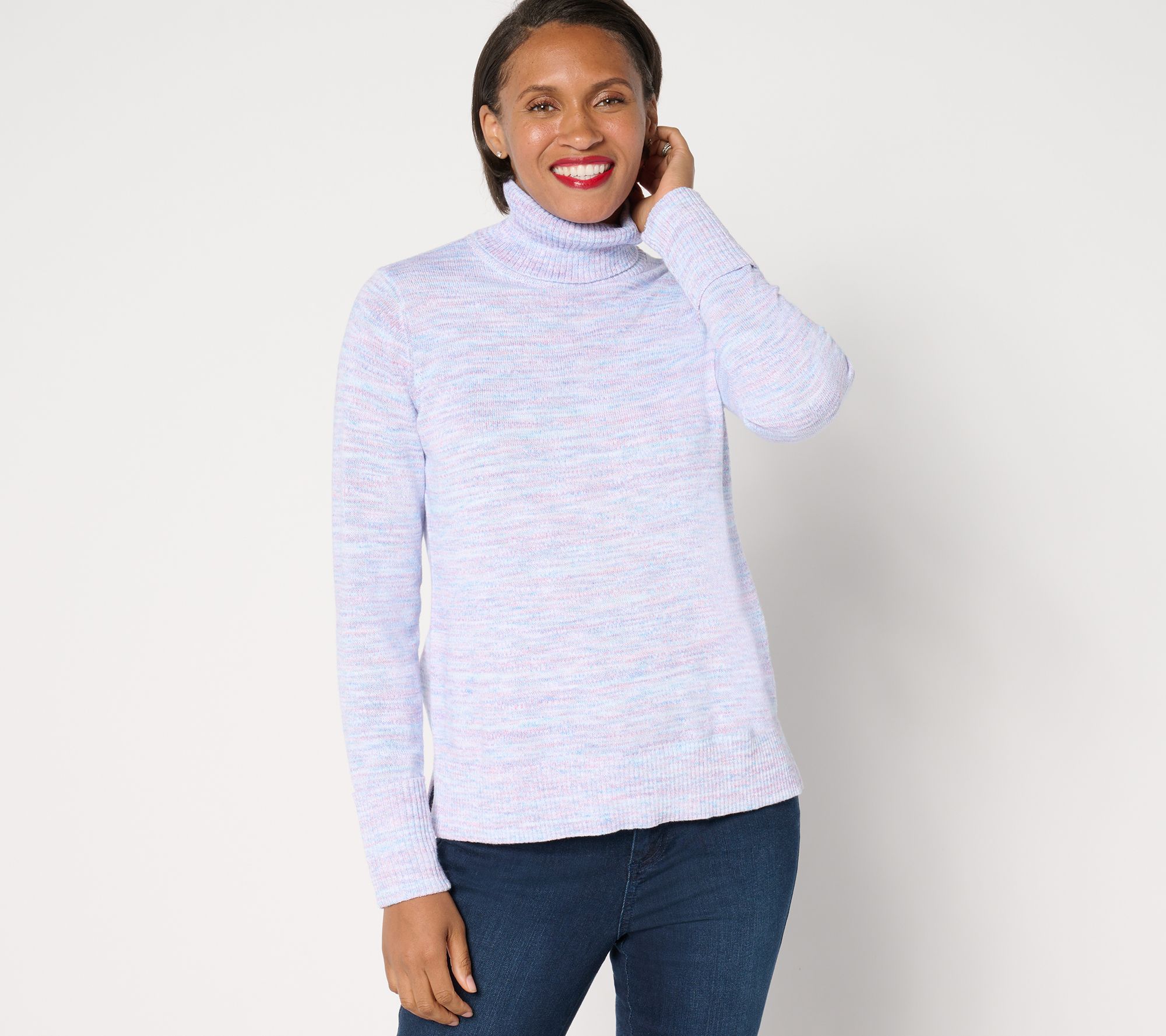 Belle by Kim Gravel Speckle Yarn Turtleneck Sweater