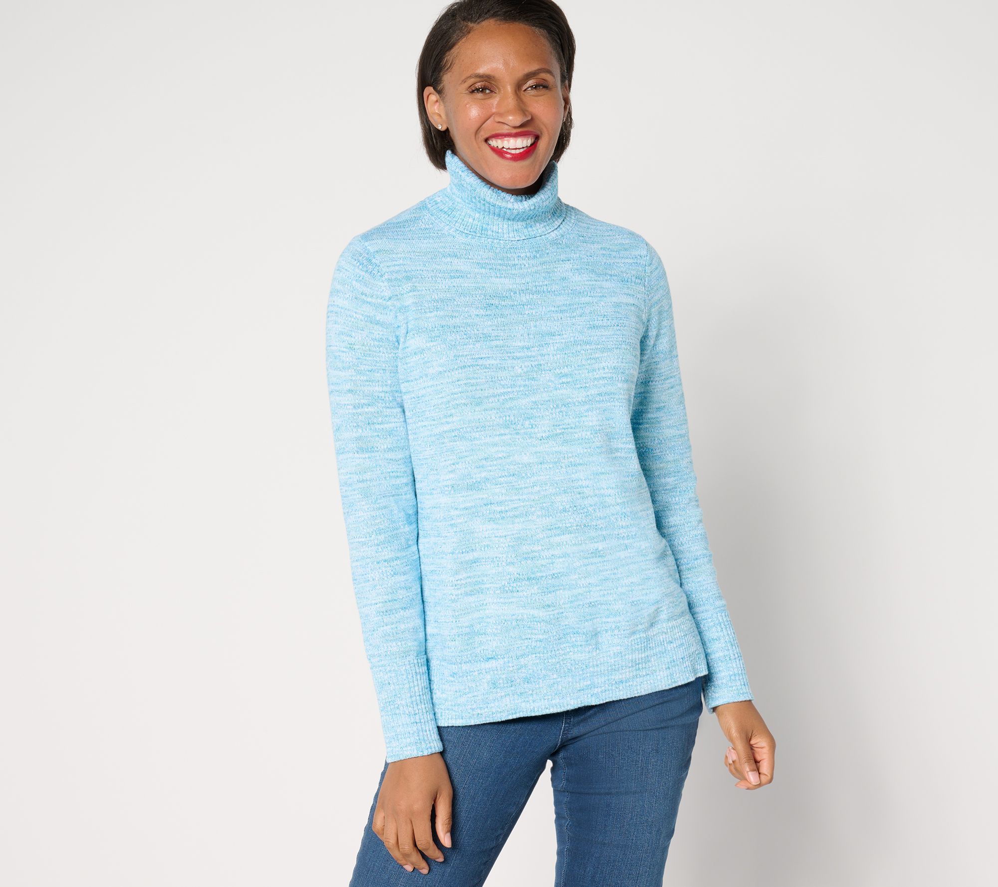 Belle by Kim Gravel Speckle Yarn Turtleneck Sweater