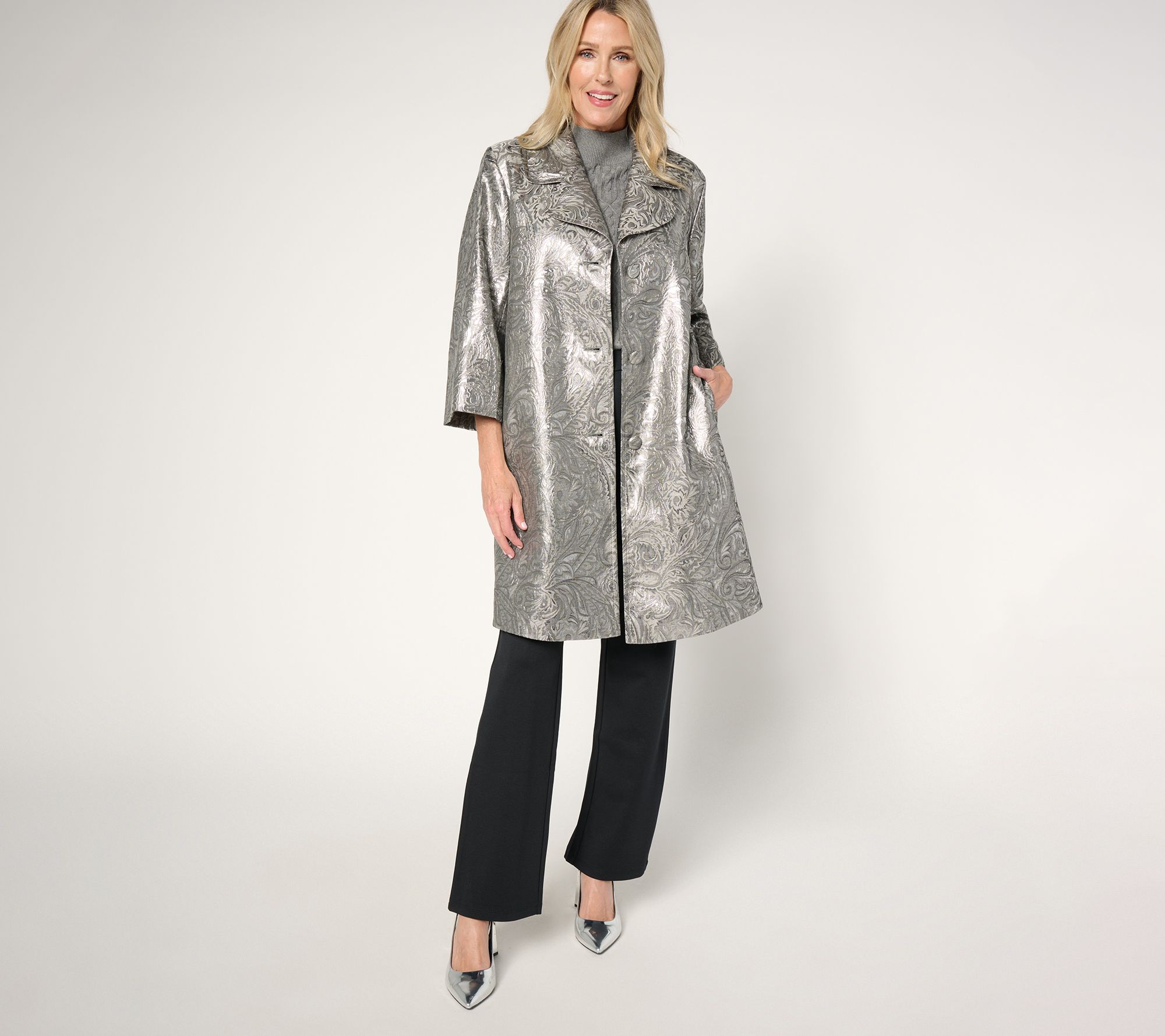 Dennis Basso Regular Novelty Brocade Topper