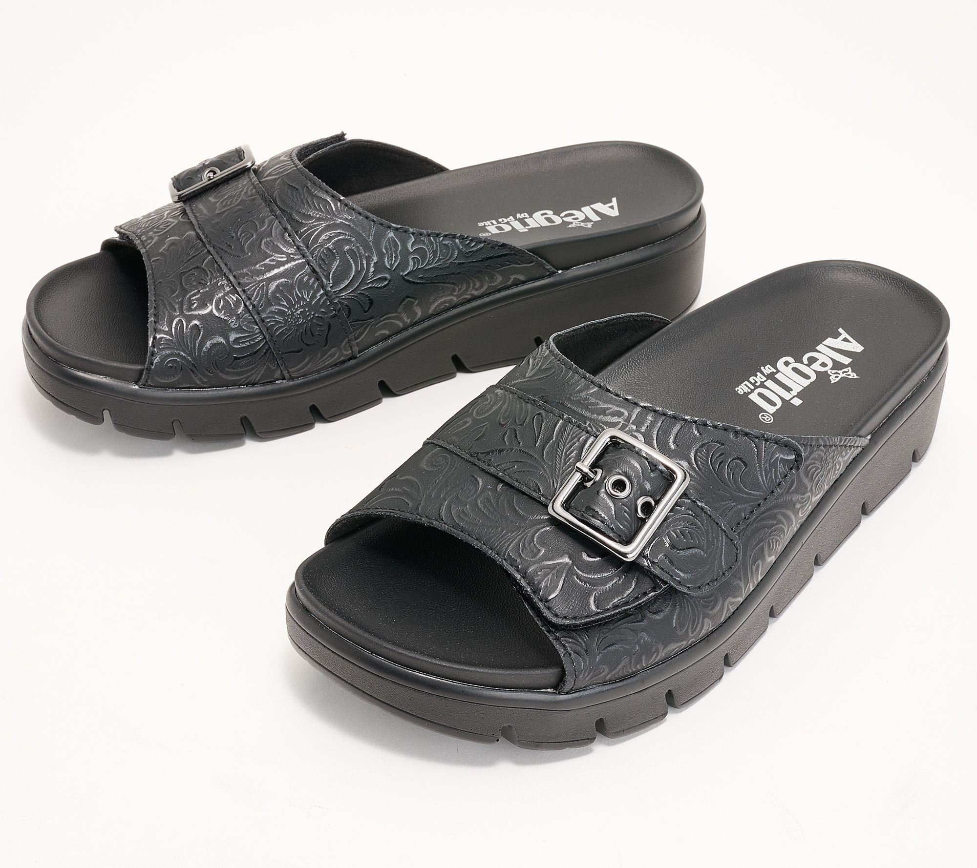 "As Is" Alegria Adjustable Slide Sandals- Janey