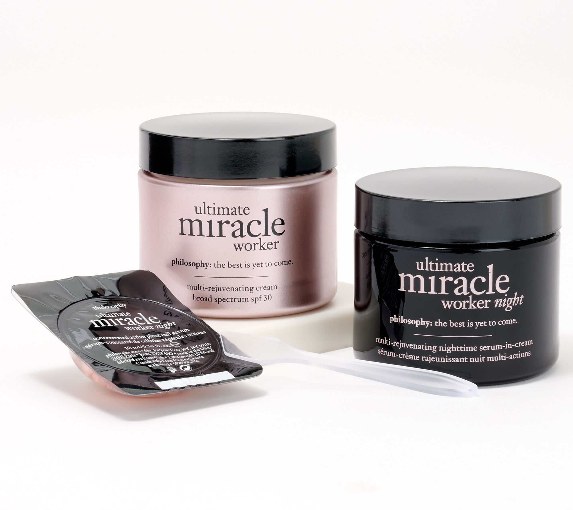 philosophy ultimate miracle worker am & pm 2oz moisturizer set