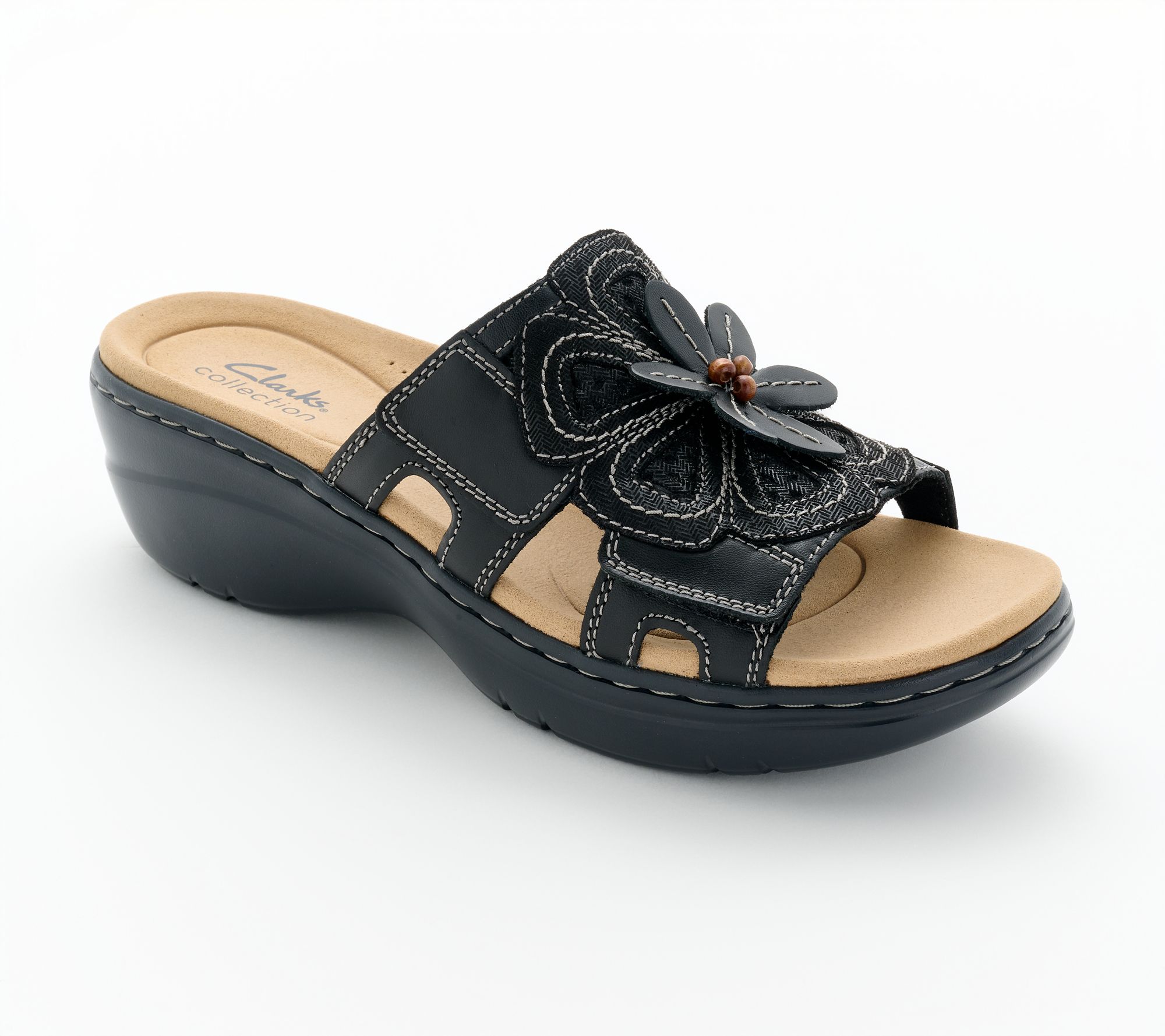Clarks Collection Adjustable Leather Sandals -Merliah2 Belle