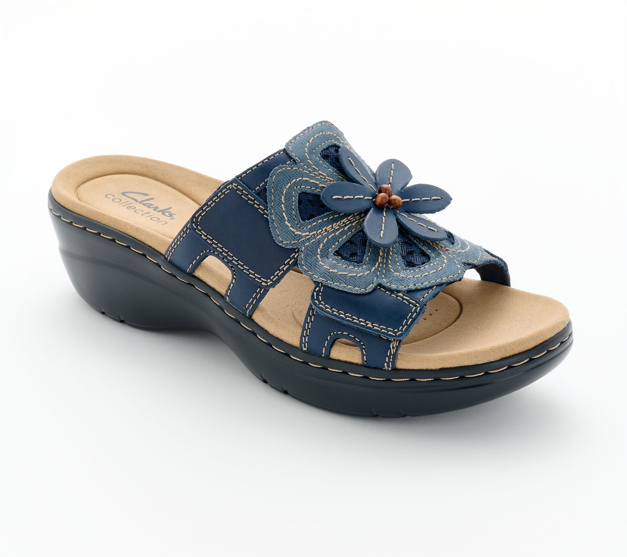 Clarks Collection Adjustable Leather Sandals -Merliah2 Belle