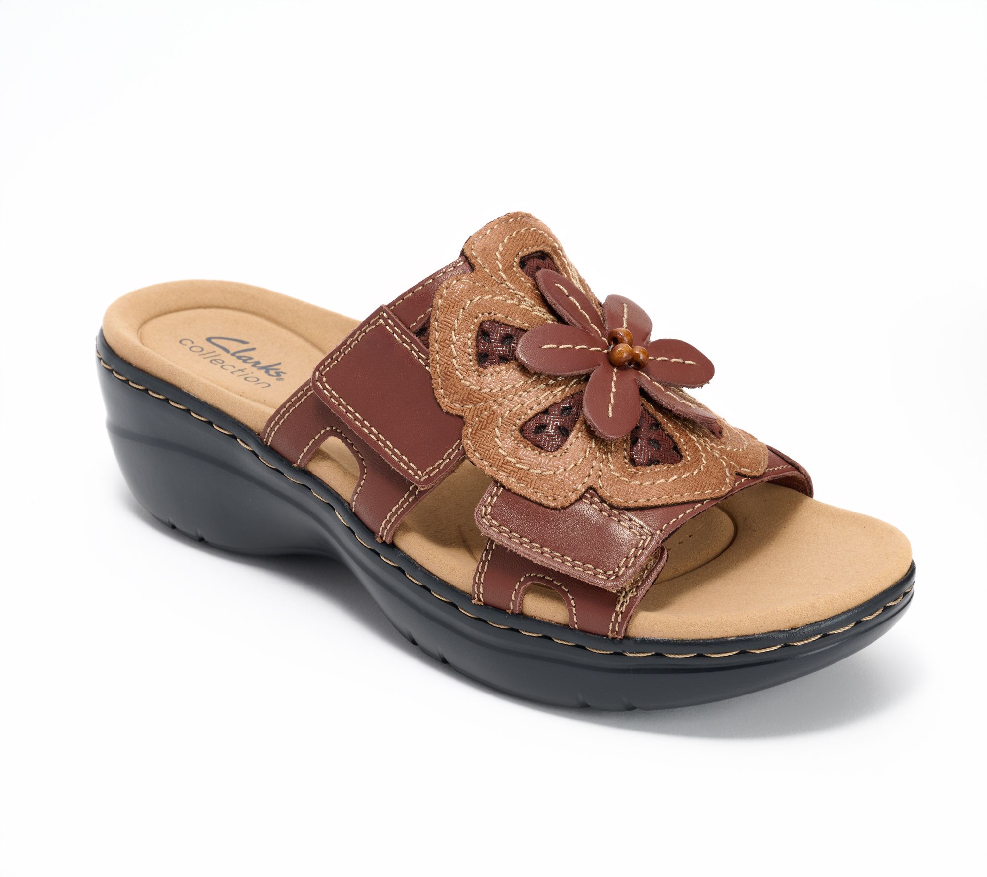 Clarks Collection Adjustable Leather Sandals -Merliah2 Belle