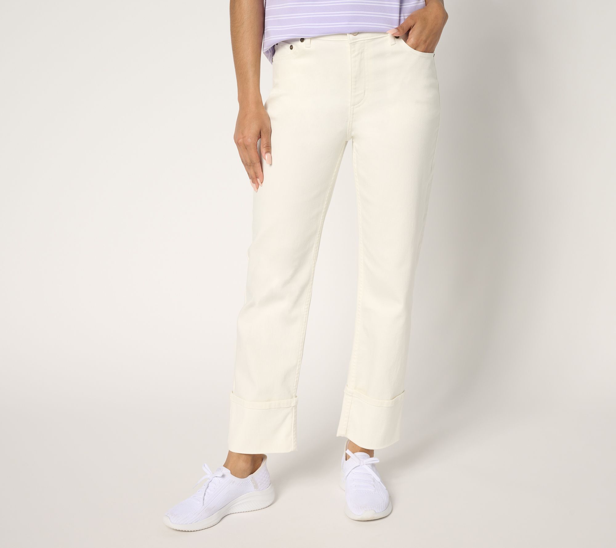 Martha Stewart Signature Petite Colored Straight Leg Ankle Jeans