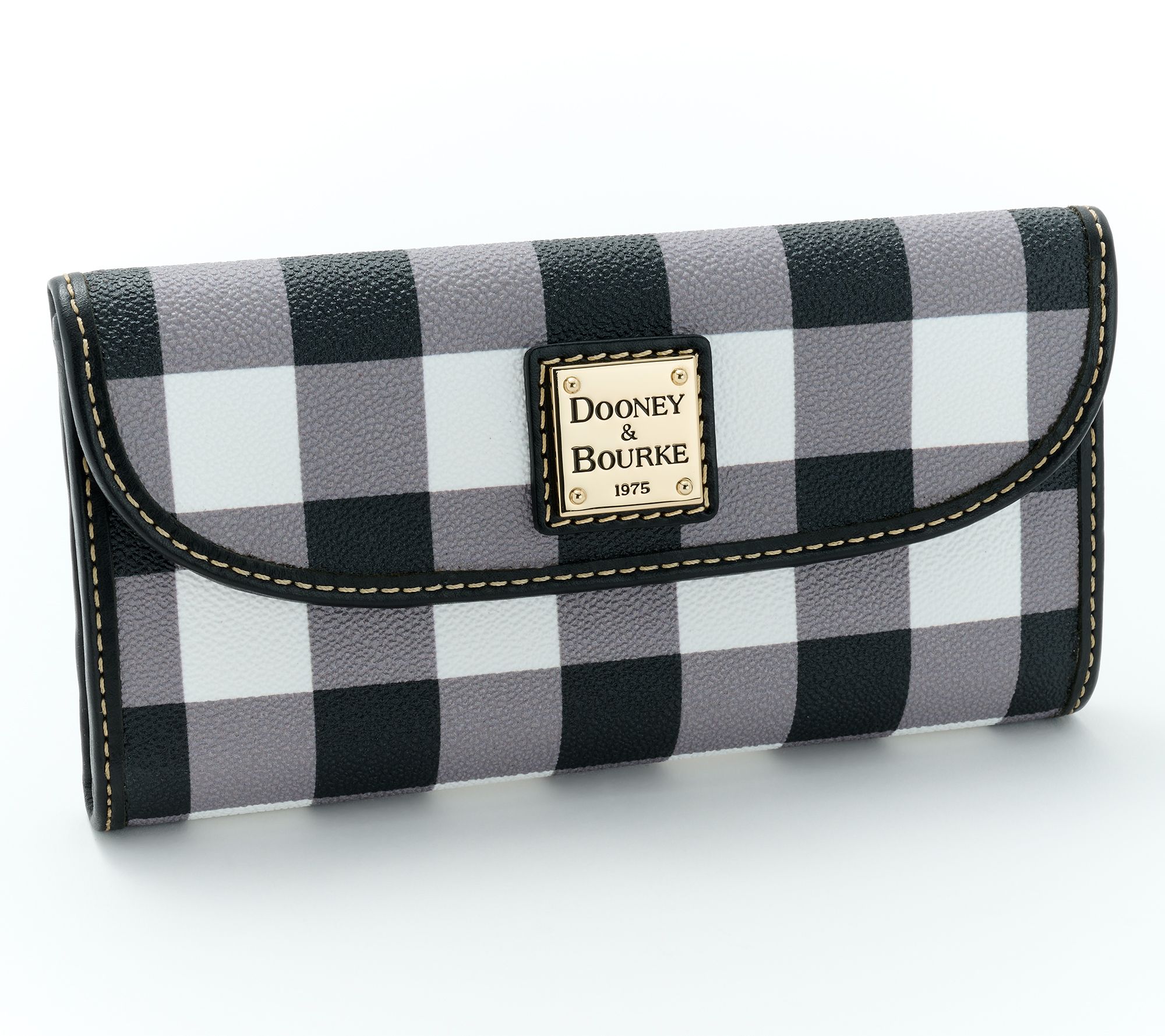 "As Is" Dooney & Bourke Coated Cotton Continental Clutch