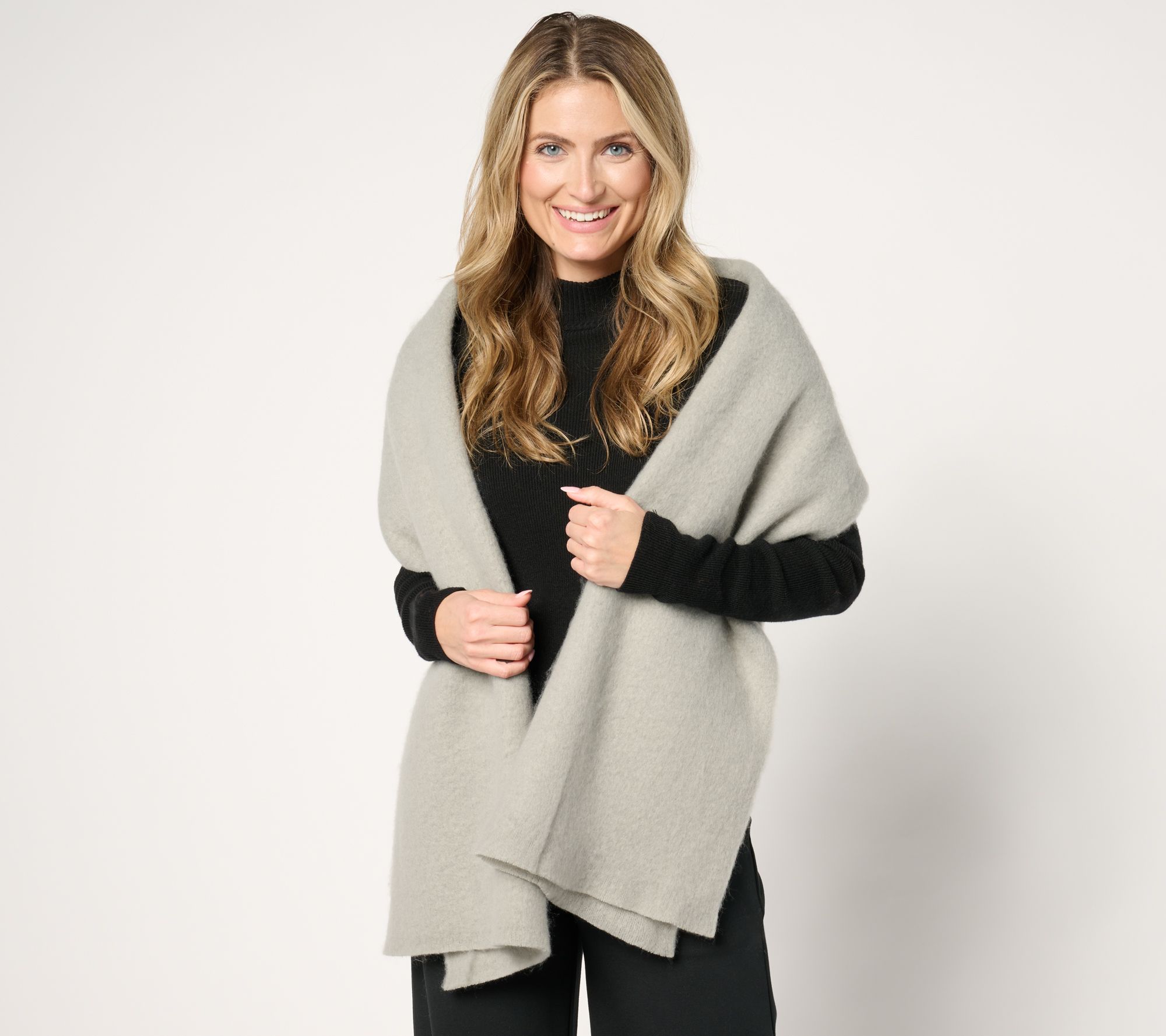 "As Is" Complliments 69" x 21 1/4" Brushed Blanket Scarf w/ Fringe