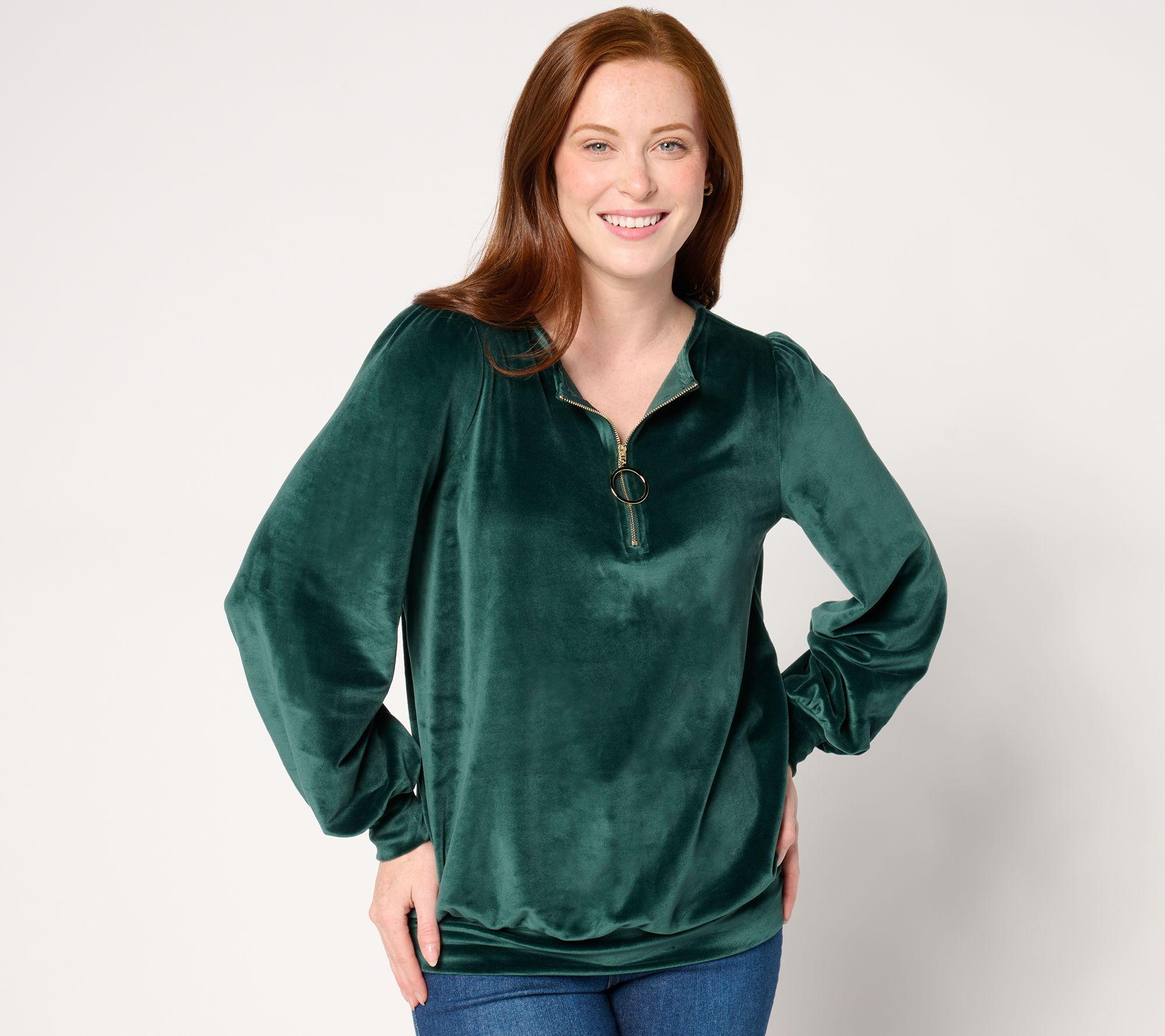 "As Is" Belle by Kim Gravel Belleour Circle Zip Top