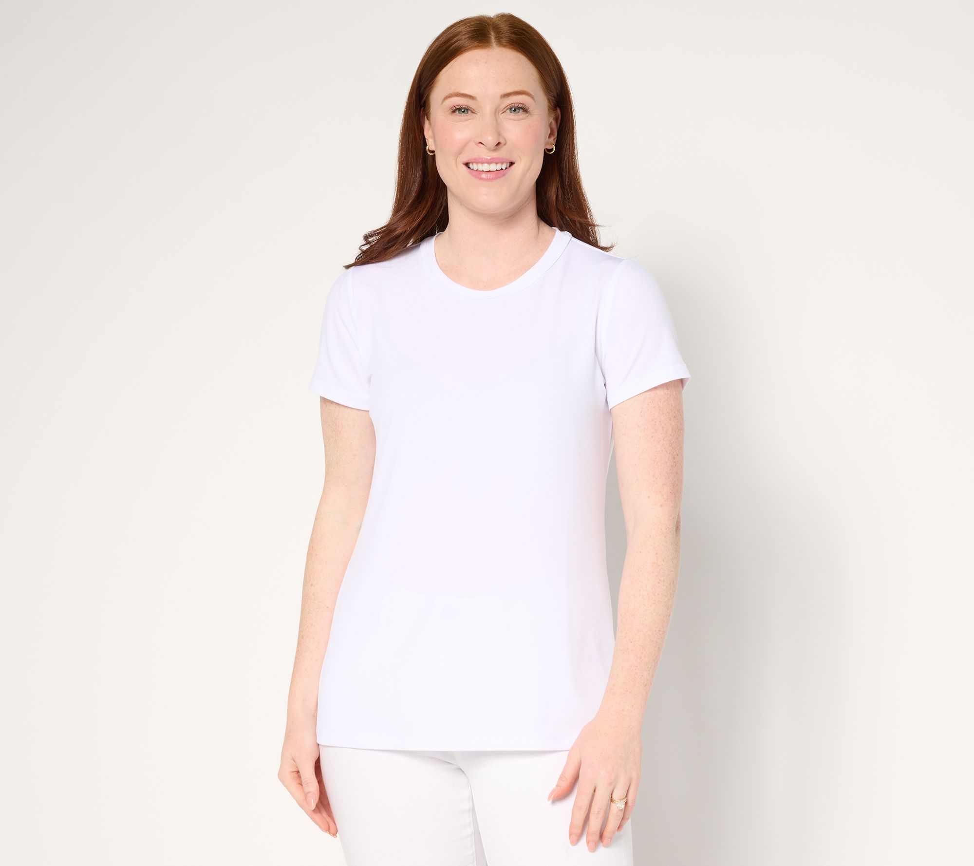 Susan Graver Modern Essentials Liquid Knit Crew-Neck Top
