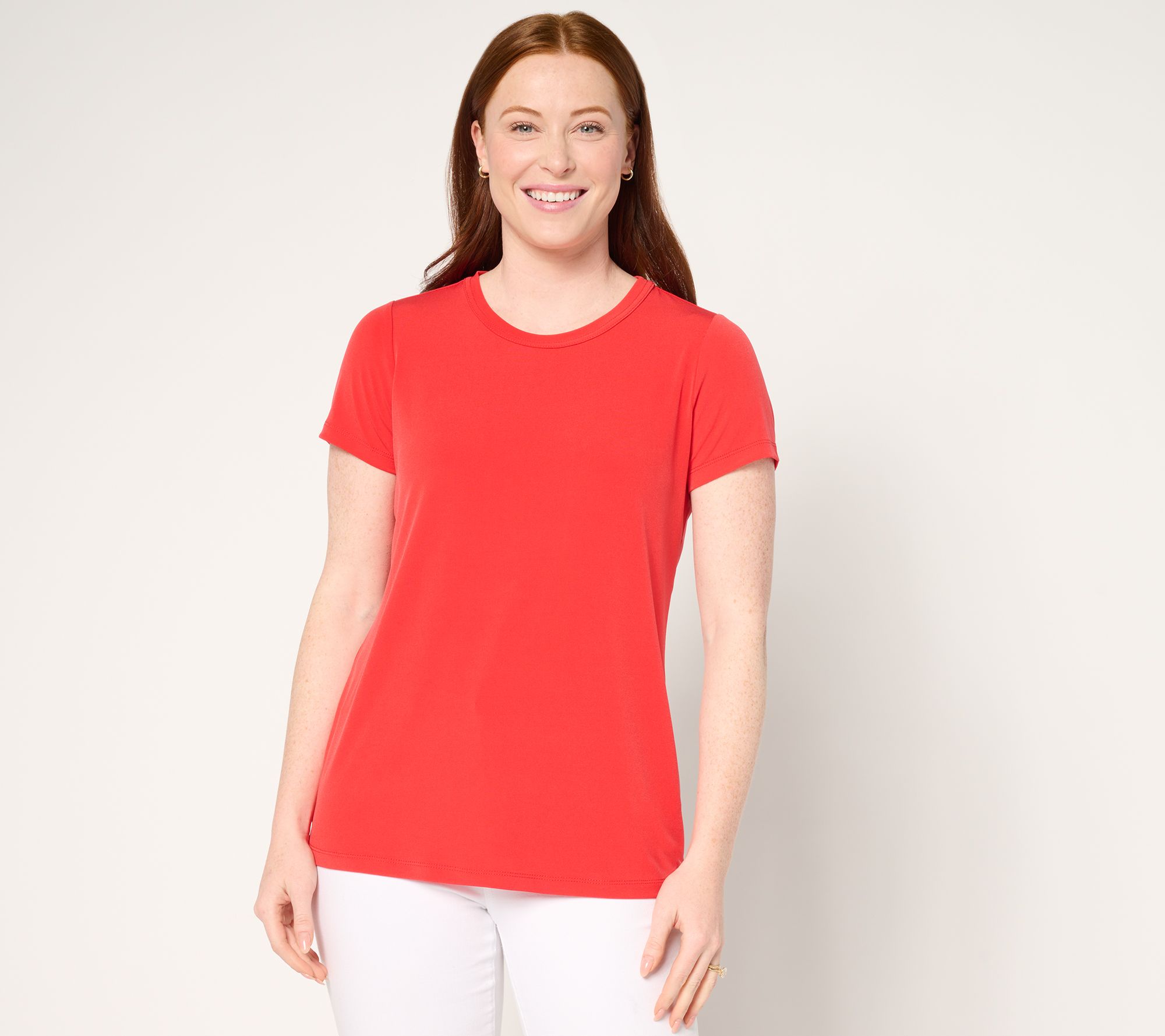 Susan Graver Modern Essentials Liquid Knit Crew-Neck Top