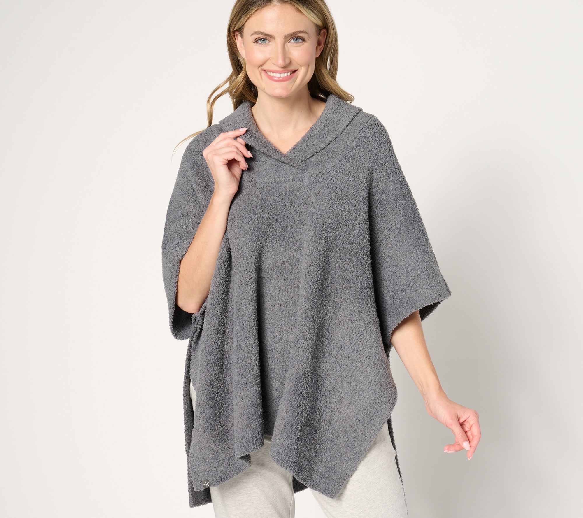"As Is" Barefoot Dreams CozyChic Shawl Collar Poncho