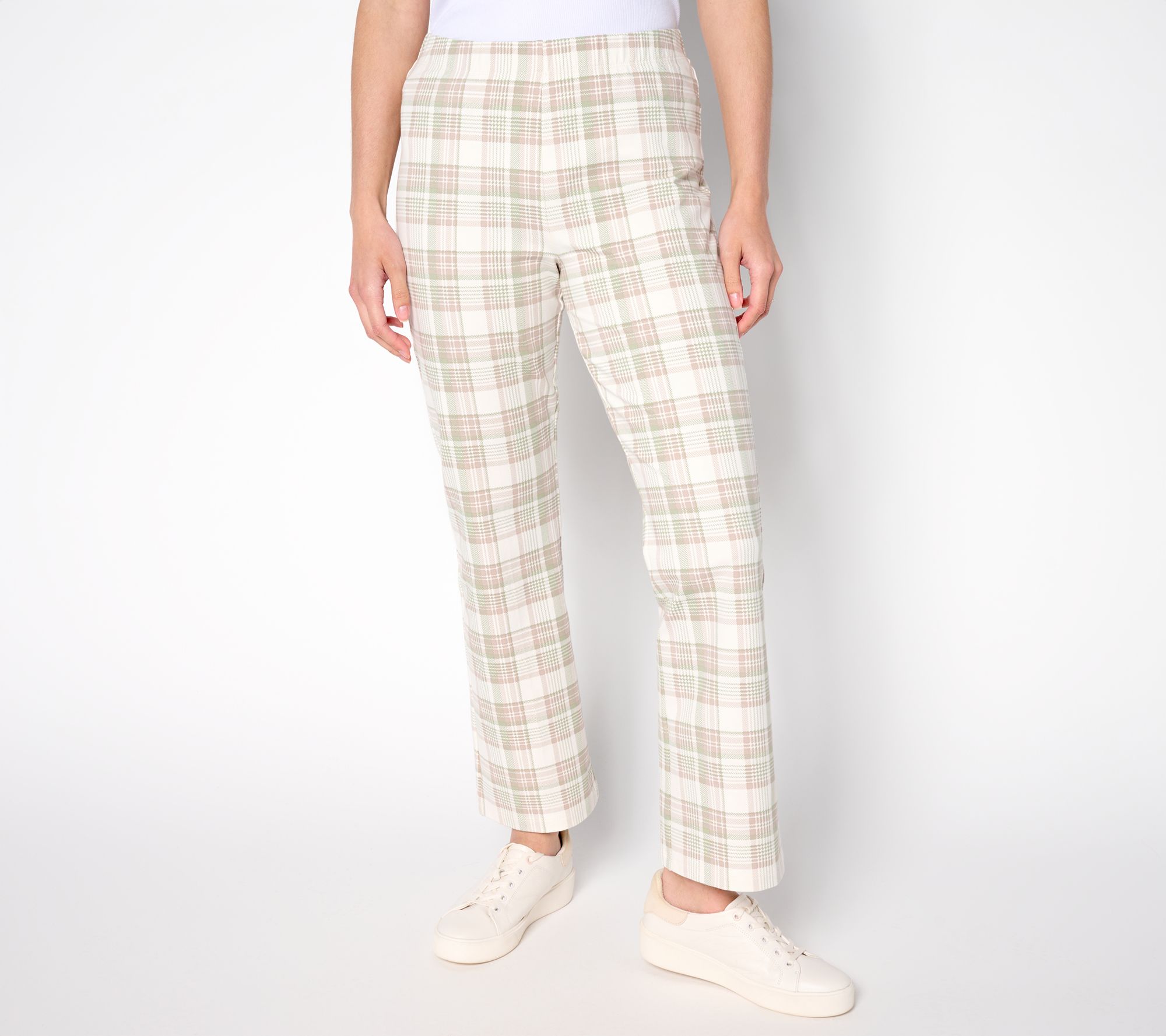Susan Graver Weekend Petite Printed Premium Stretch Boot Cut Pants
