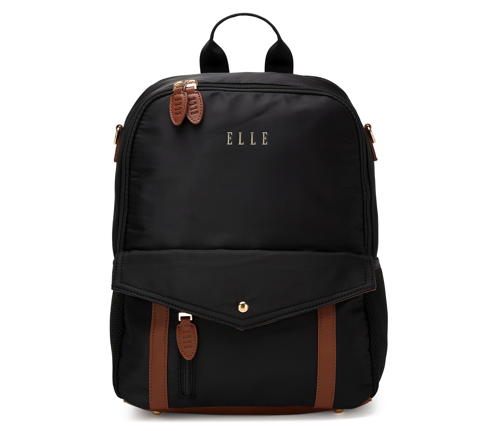ELLE Luxe Journey Twill and Vegan Leather Backpack