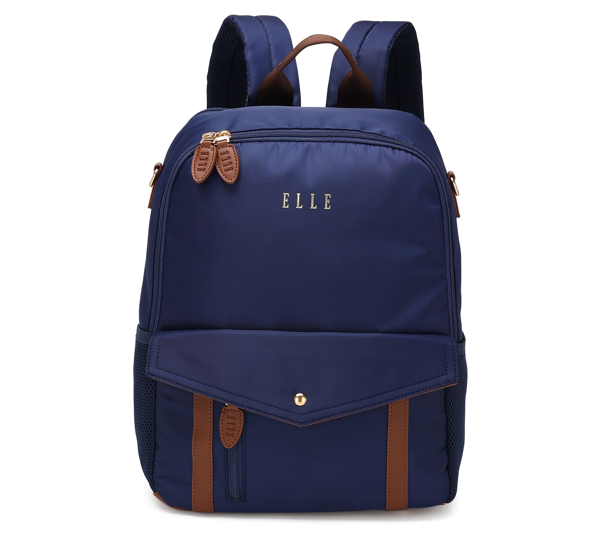 ELLE Luxe Journey Twill and Vegan Leather Backpack