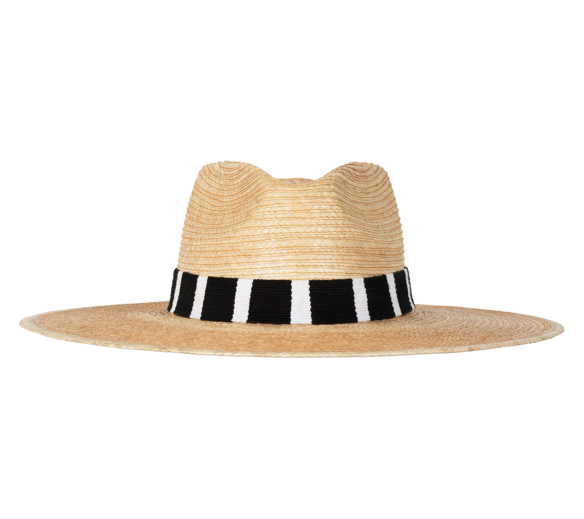 Sunshine Tienda Striped Cotton Band Palm Hat
