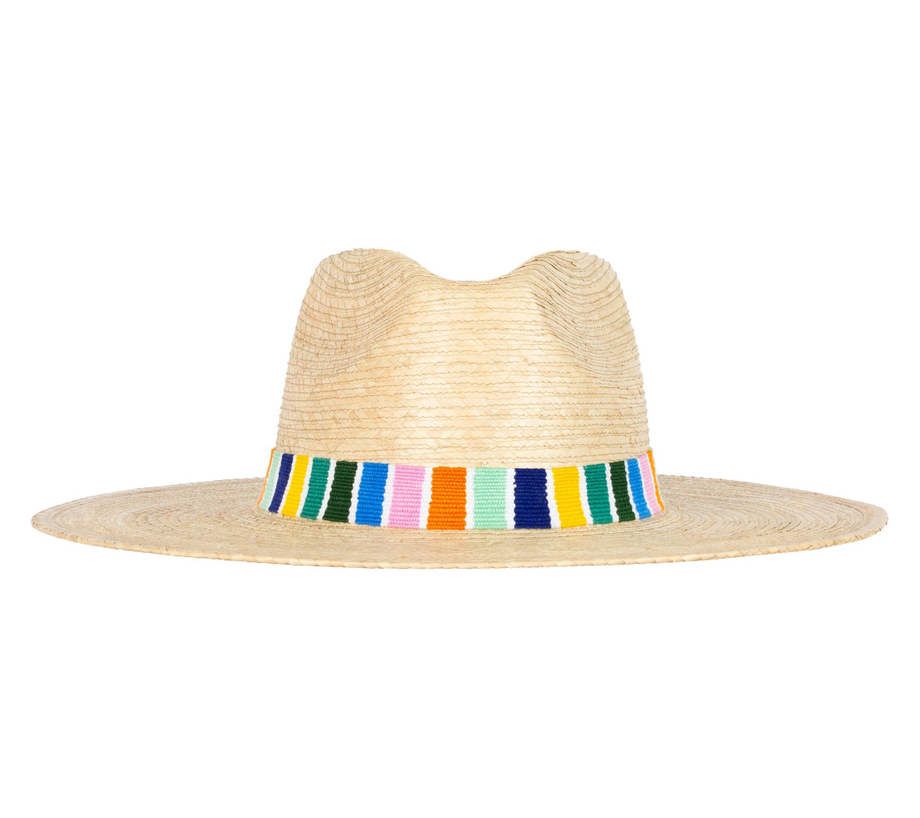 Sunshine Tienda Striped Cotton Band Palm Hat