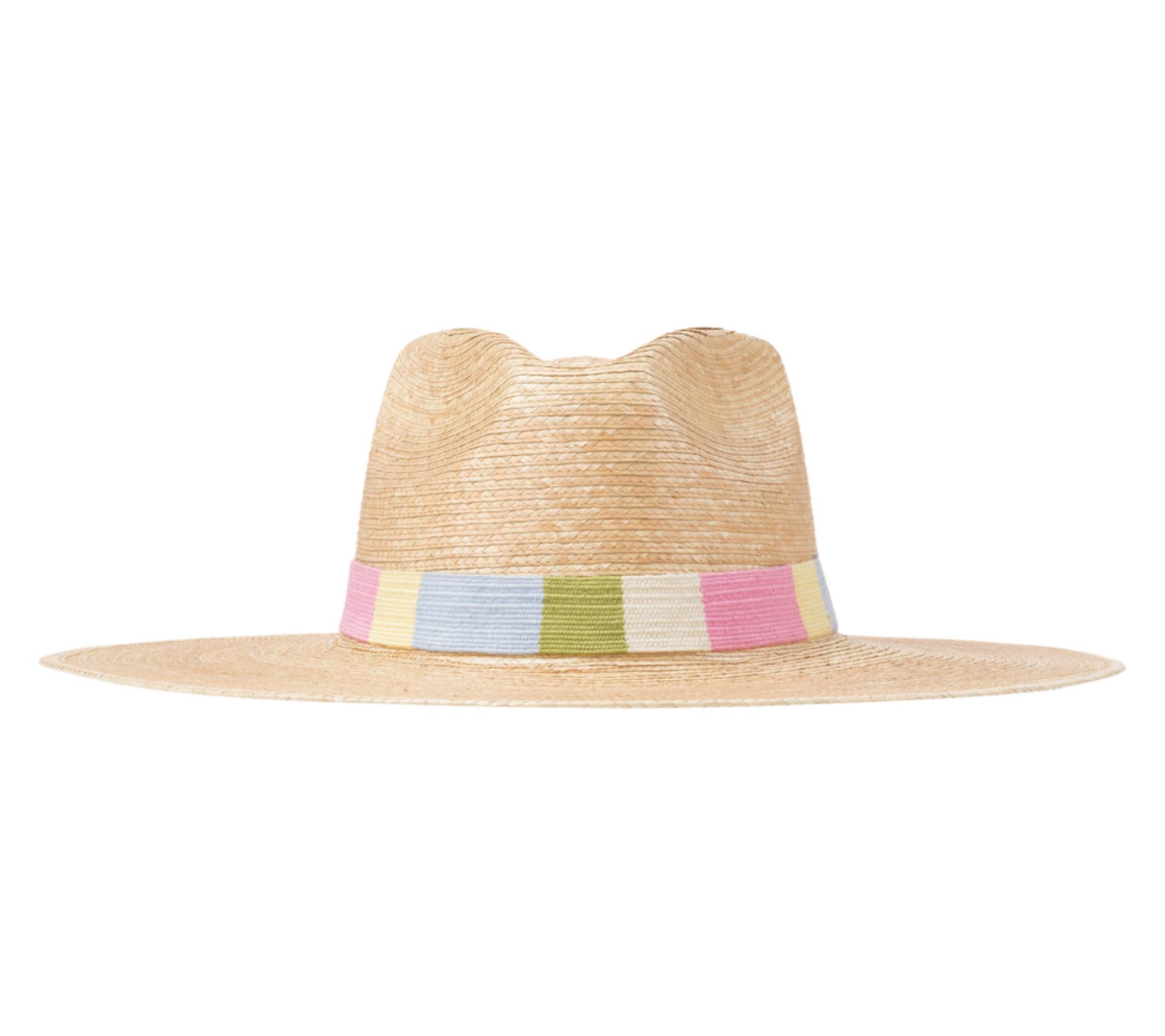 Sunshine Tienda Striped Cotton Band Palm Hat