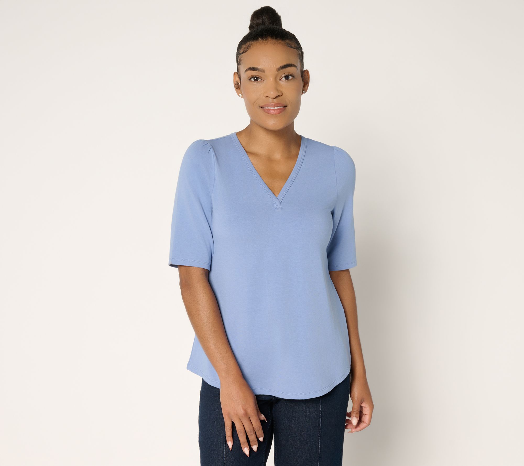Ree by The Pioneer Woman Essentials Elbow Sleeve Top