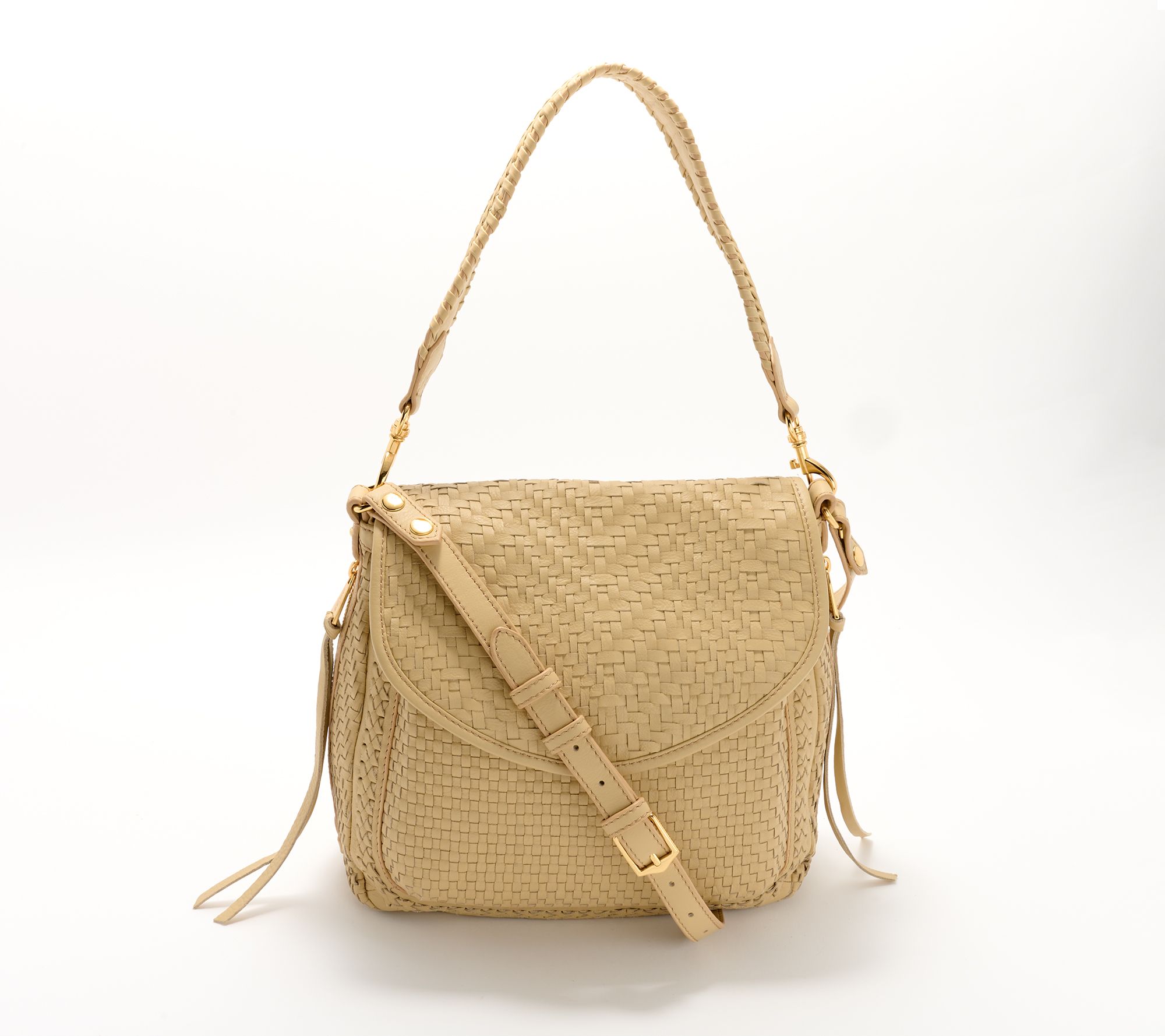 "As Is" Aimee Kestenberg Woven Leather Convertible Shoulder Bag