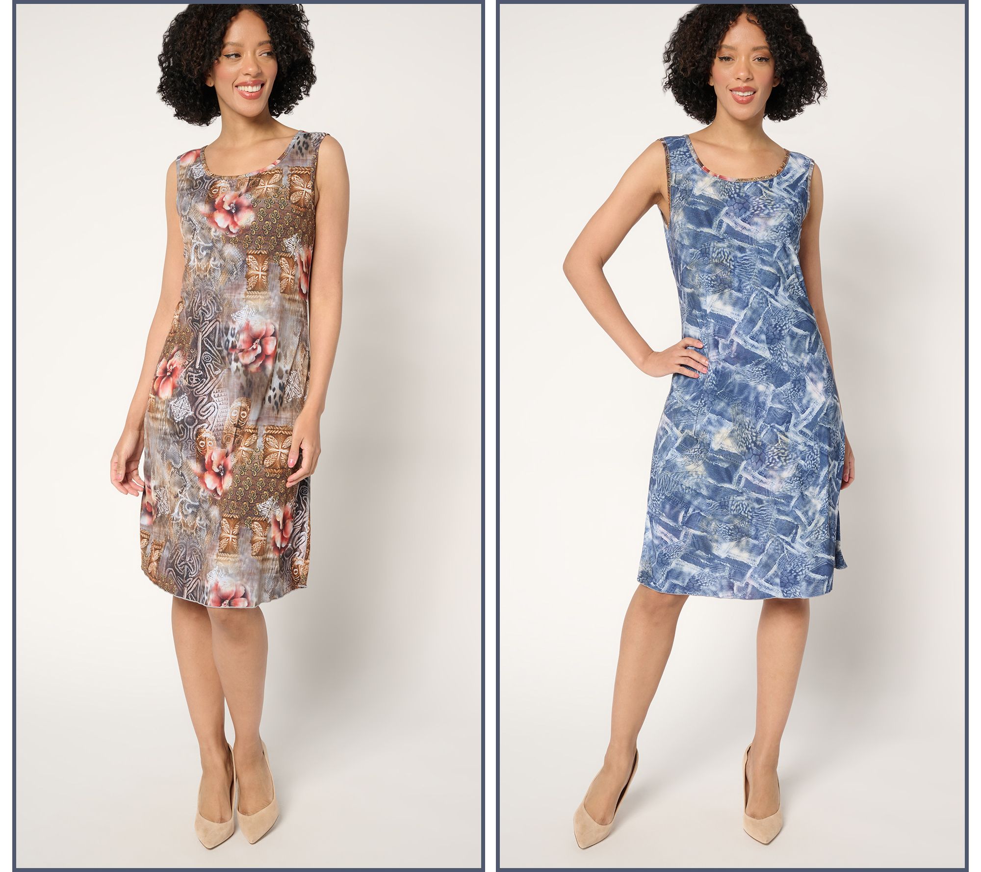 "As Is" Attitudes by Renee Regular Reversible Como Jersey Dress