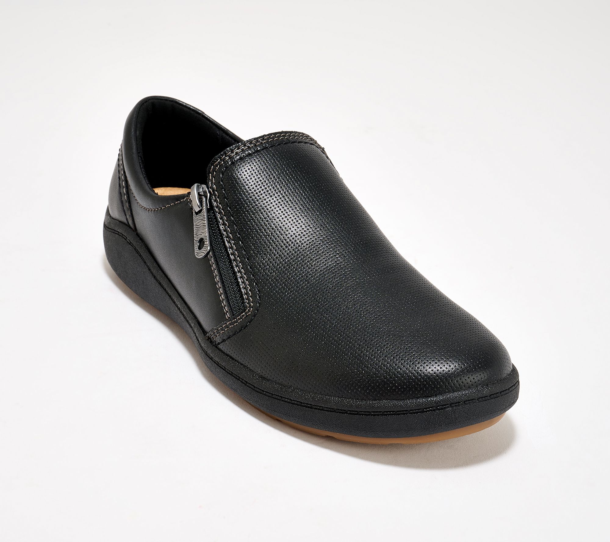 Clarks Collection Leather Slip-Ons -Bryianne Ashly