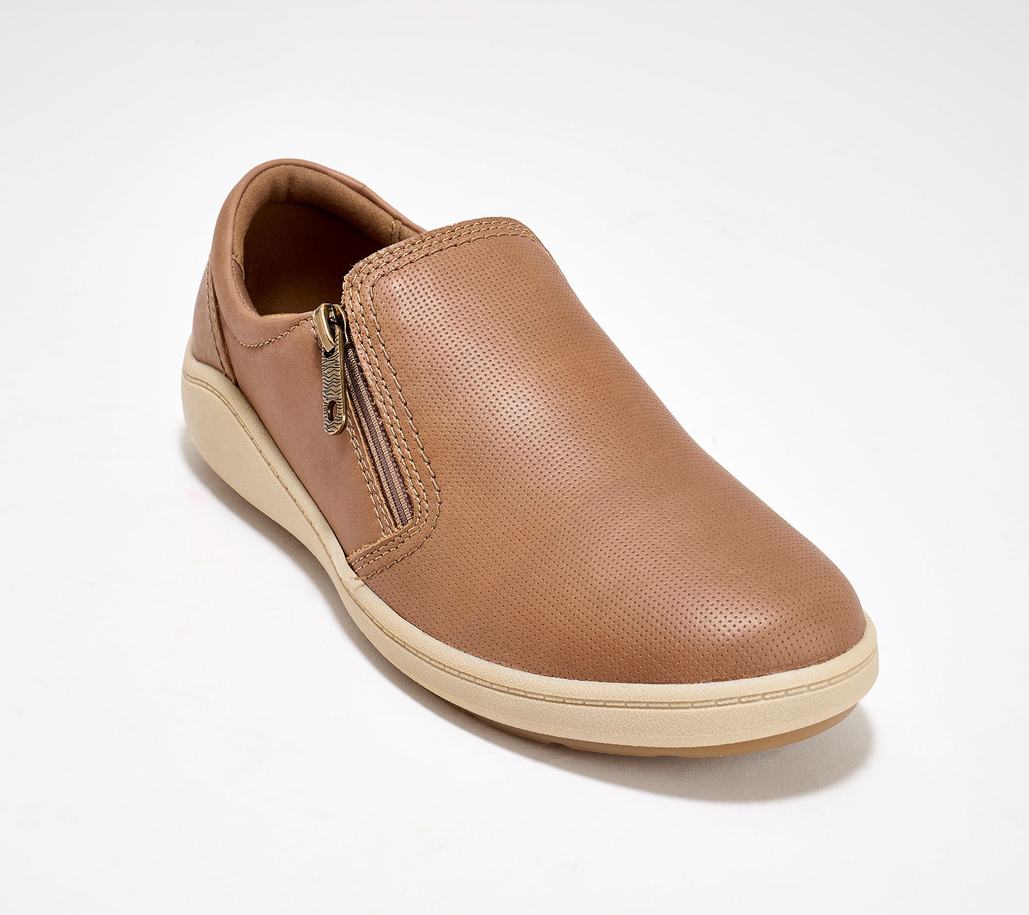 Clarks Collection Leather Slip-Ons -Bryianne Ashly