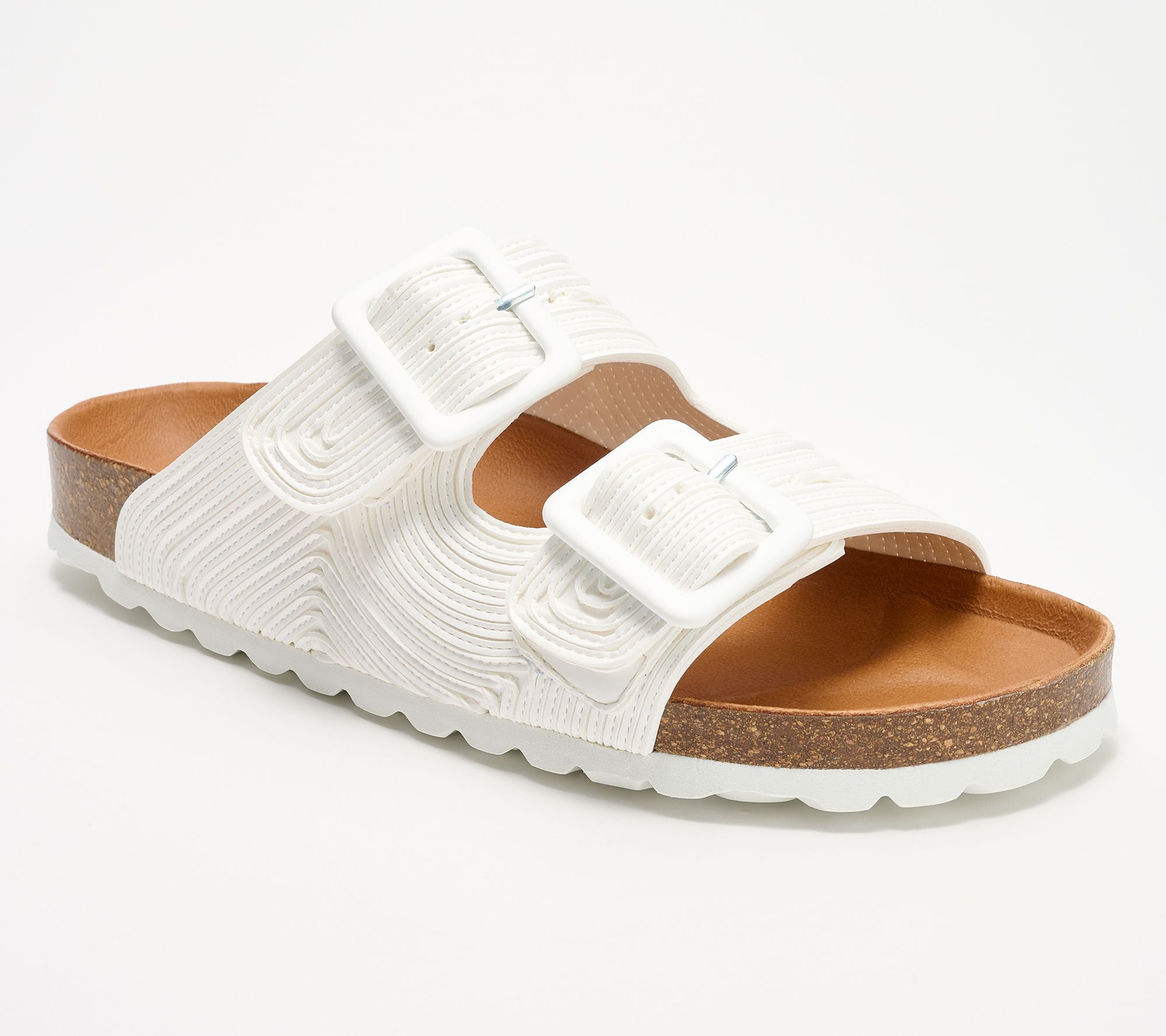 "As Is" Miz Mooz Double Band Slide Sandals - Ruth