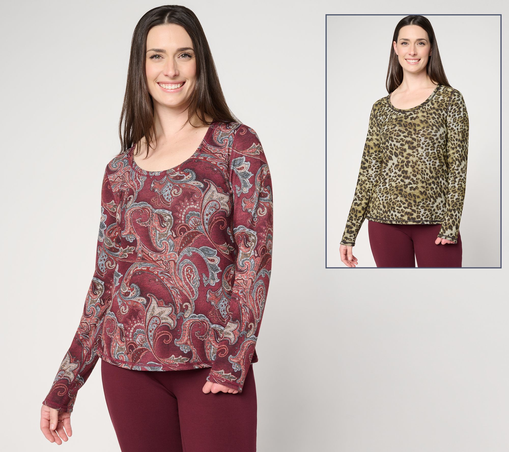 Attitudes by Renee Reversible Ballet Neck Casknit Top