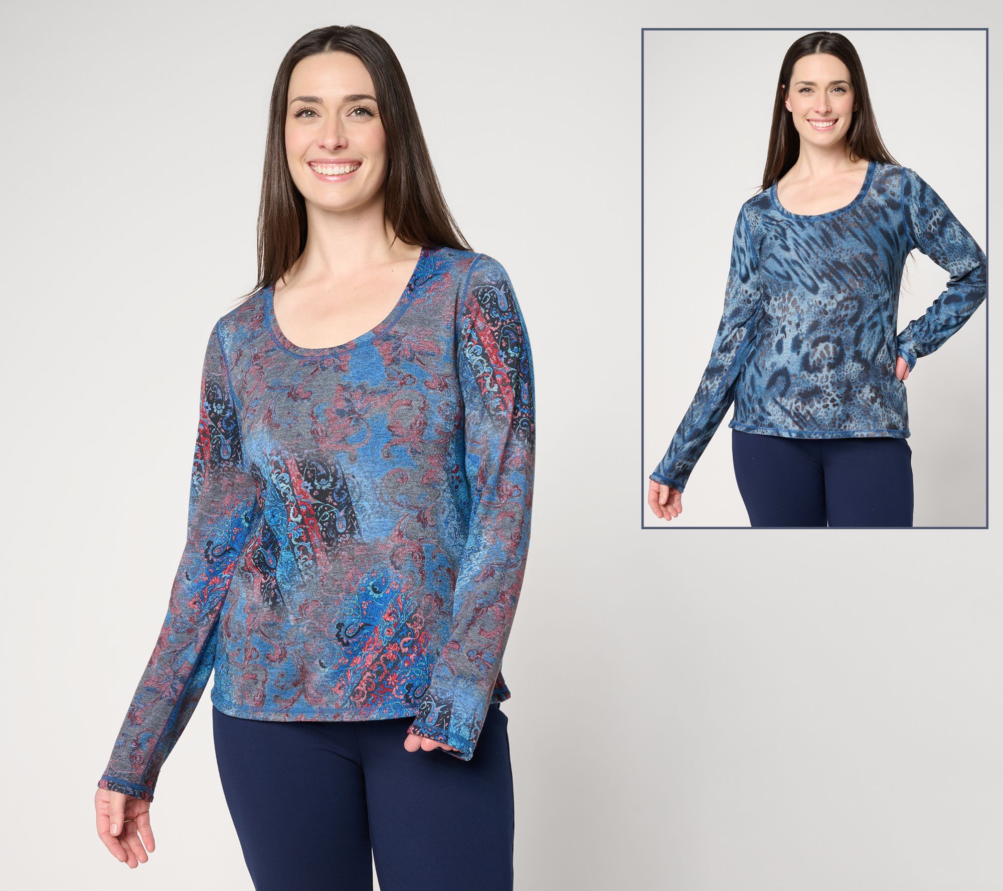 Attitudes by Renee Reversible Ballet Neck Casknit Top