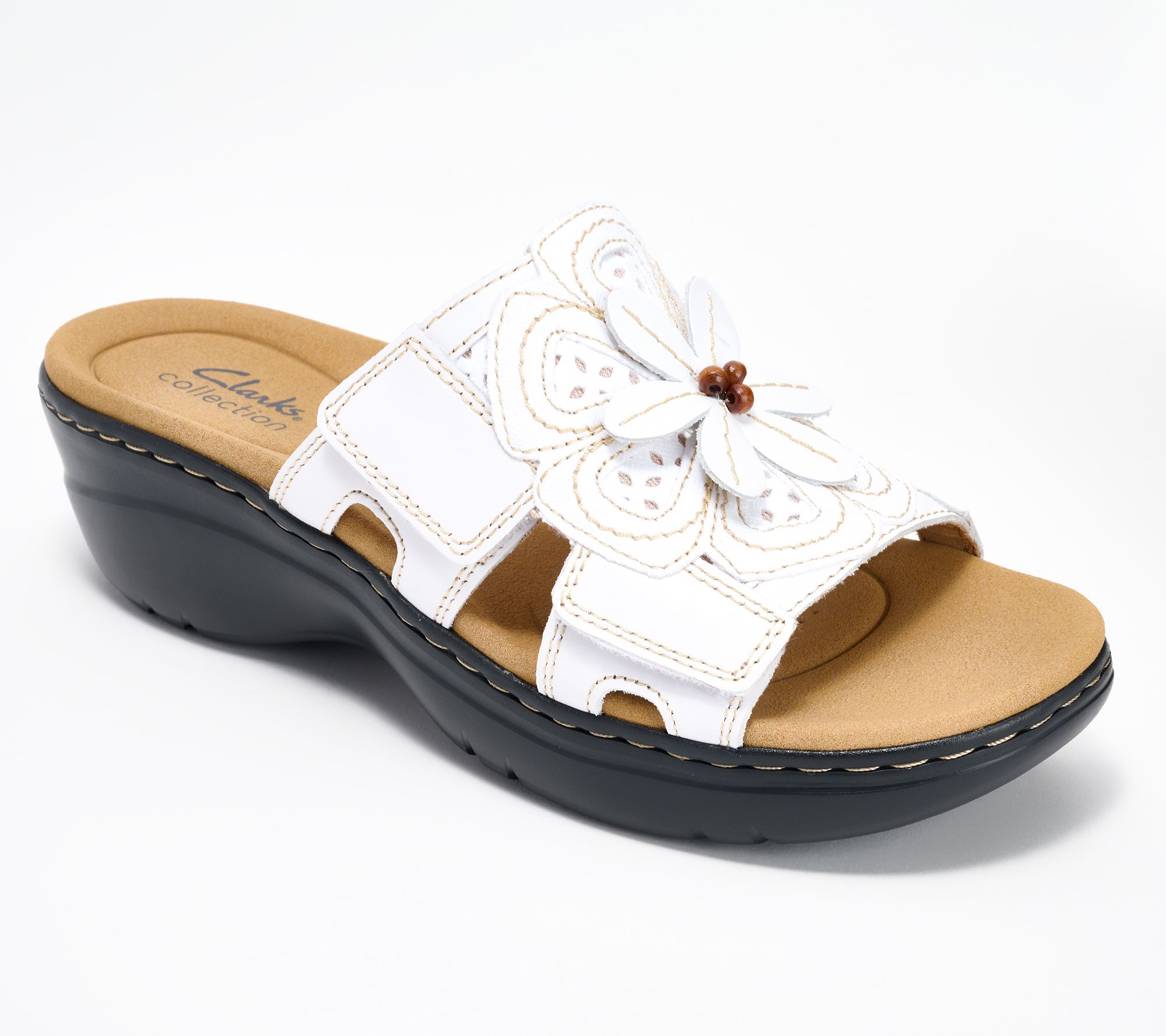 "As Is" Clarks Collection Adjustable Leather Sandals - Merliah2
