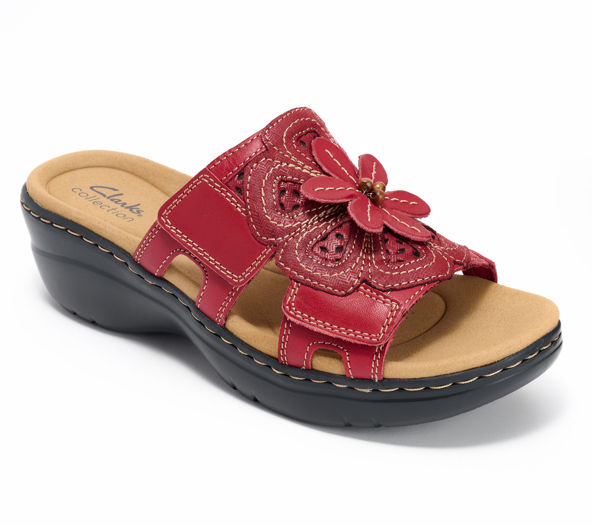 "As Is" Clarks Collection Adjustable Leather Sandals - Merliah2