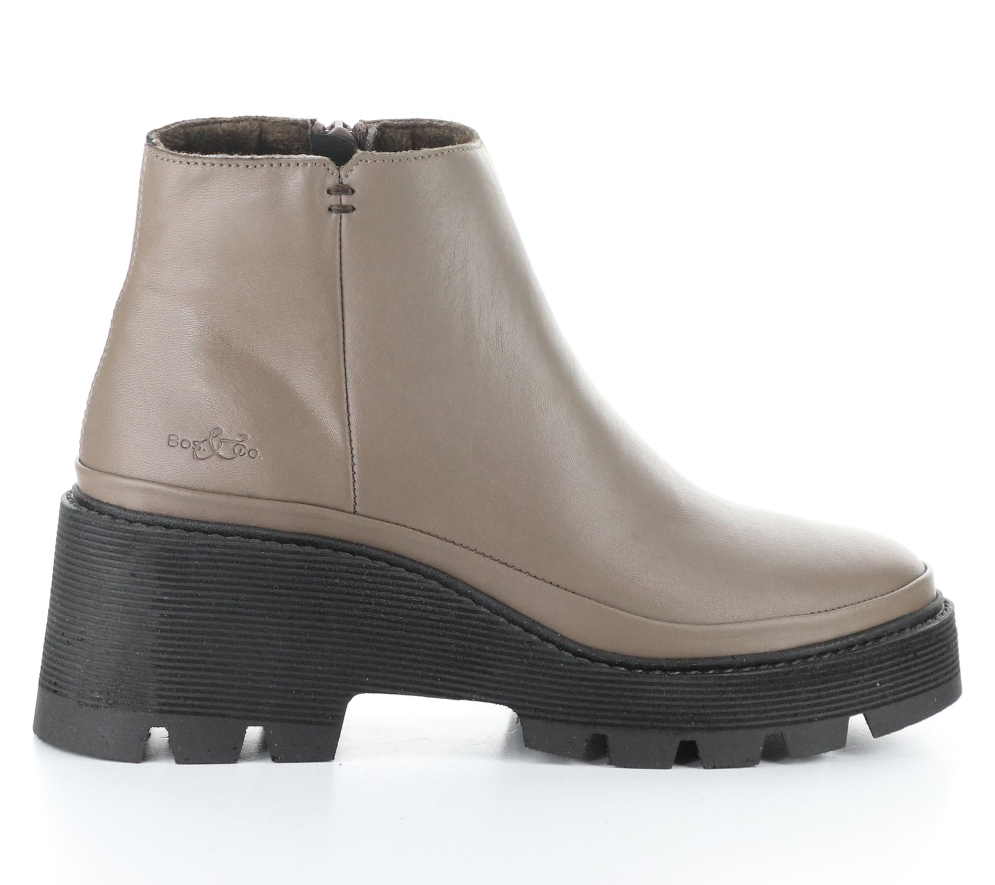 小物 aaaeeewww11 LAMB LEATHER GLOBE 2778P Bos. & Co. Winter Milled Feel Leather Side ZipBoot - Gais