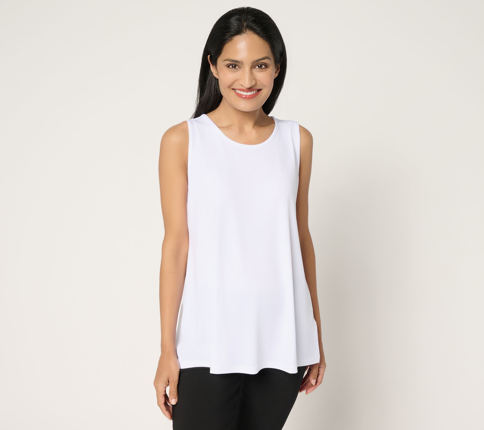 "As Is" Susan Graver Modern Essentials Liquid Knit A-Line Tank