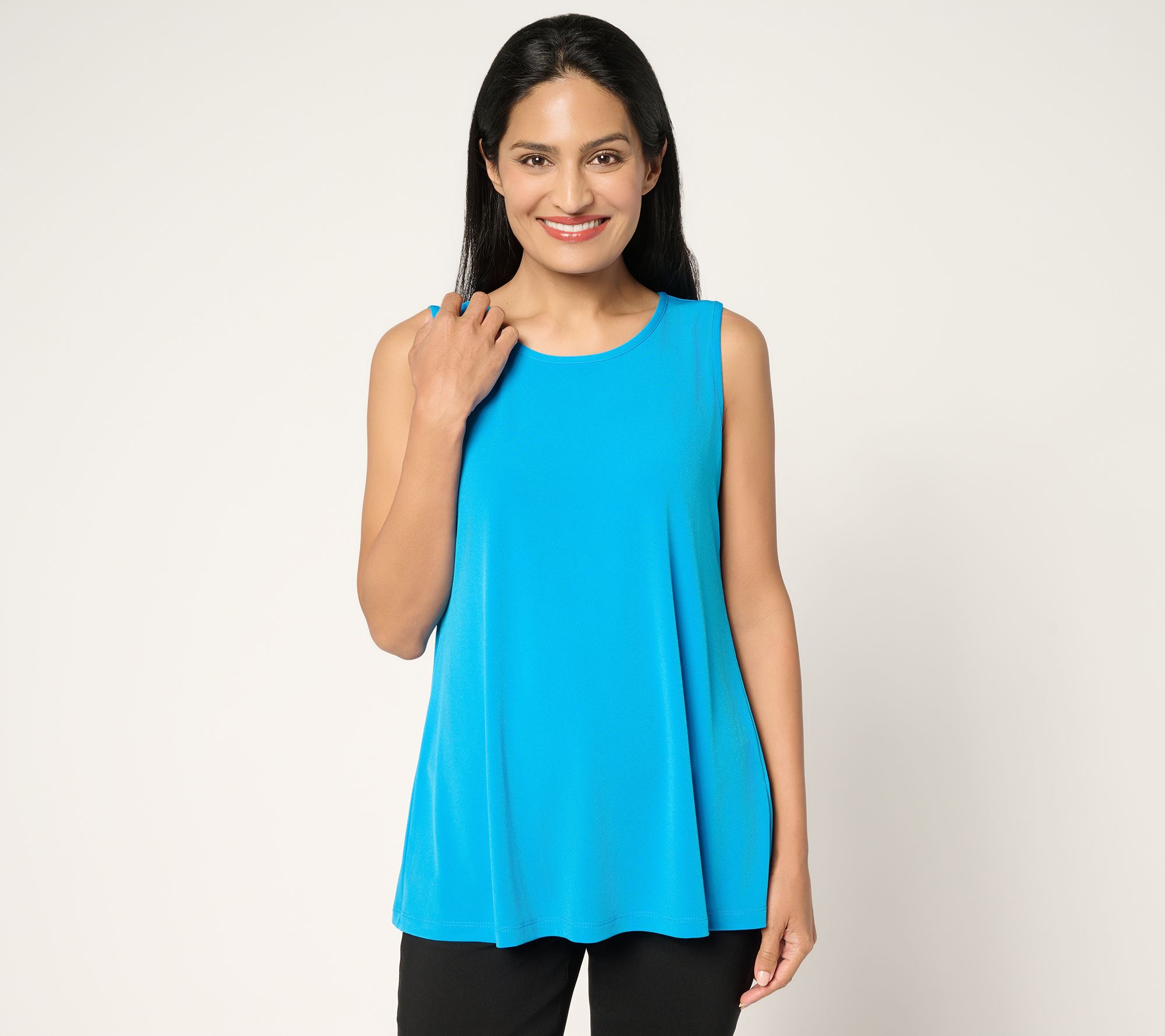 "As Is" Susan Graver Modern Essentials Liquid Knit A-Line Tank