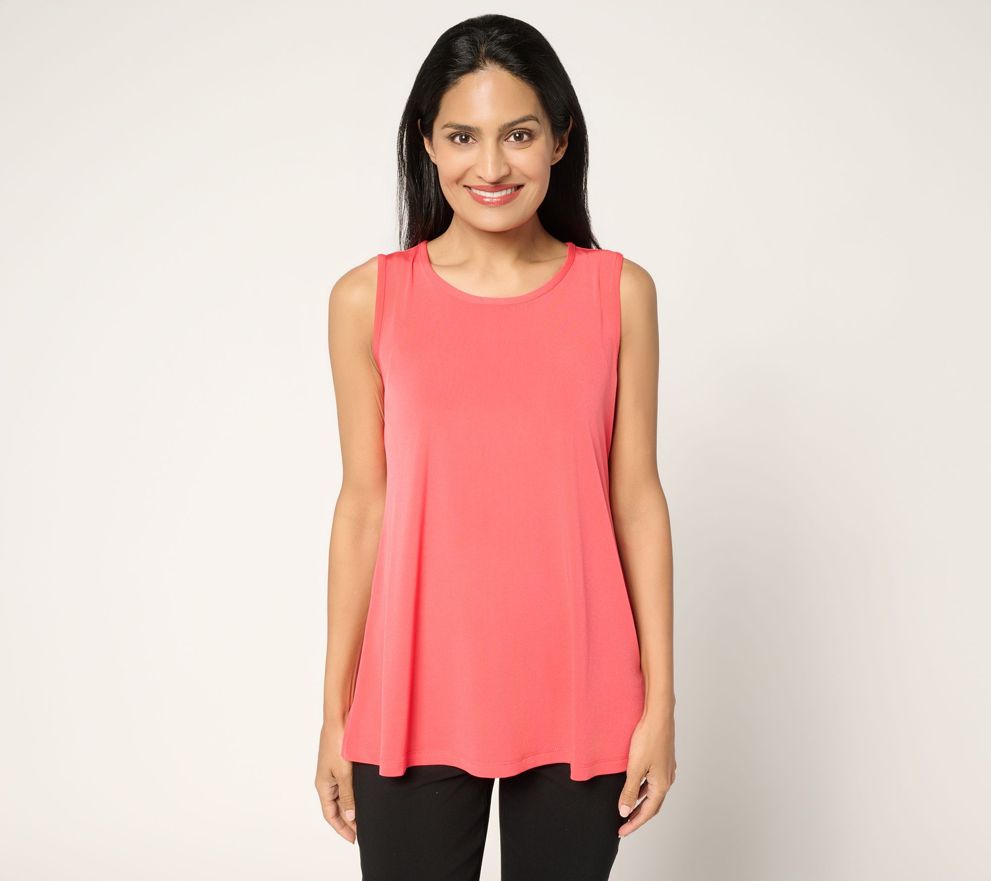 "As Is" Susan Graver Modern Essentials Liquid Knit A-Line Tank