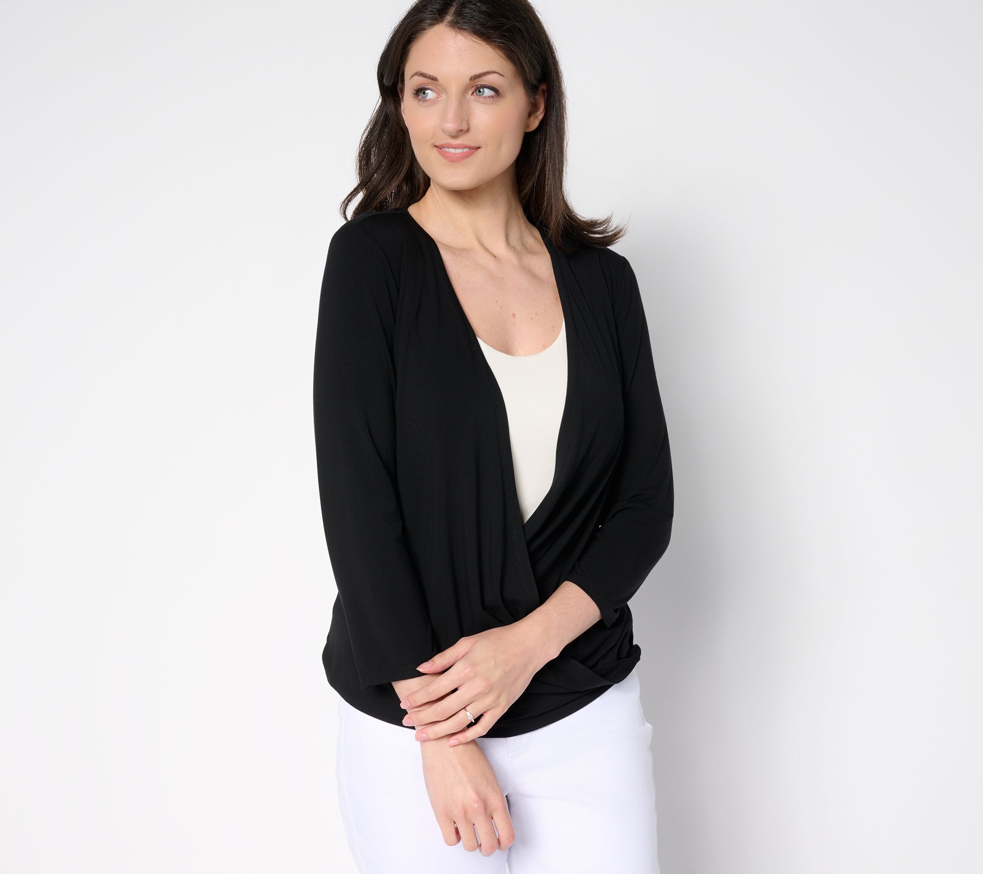 "As Is" Susan Graver Essentials Rayon Allure Signature Shrug