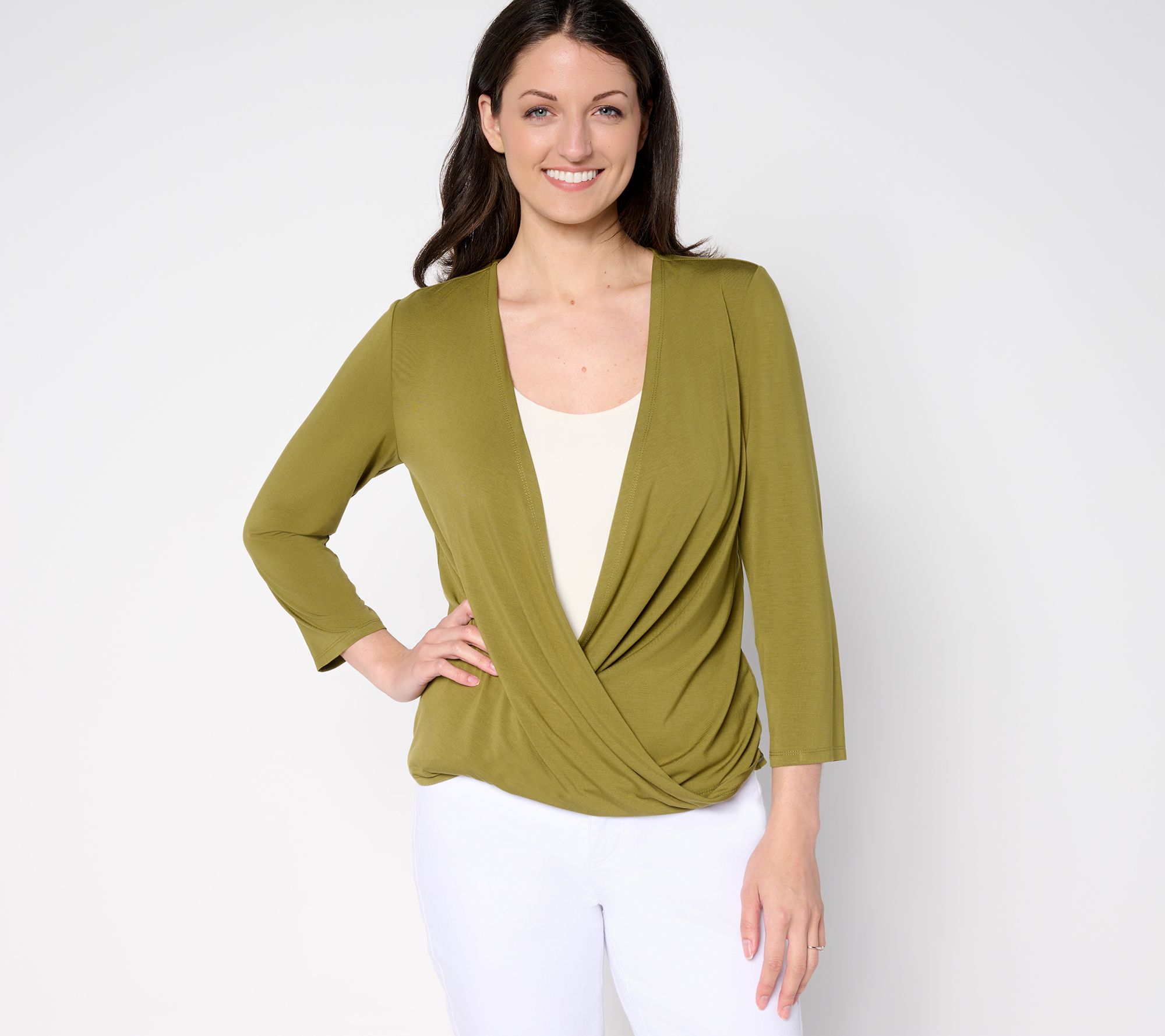 "As Is" Susan Graver Essentials Rayon Allure Signature Shrug