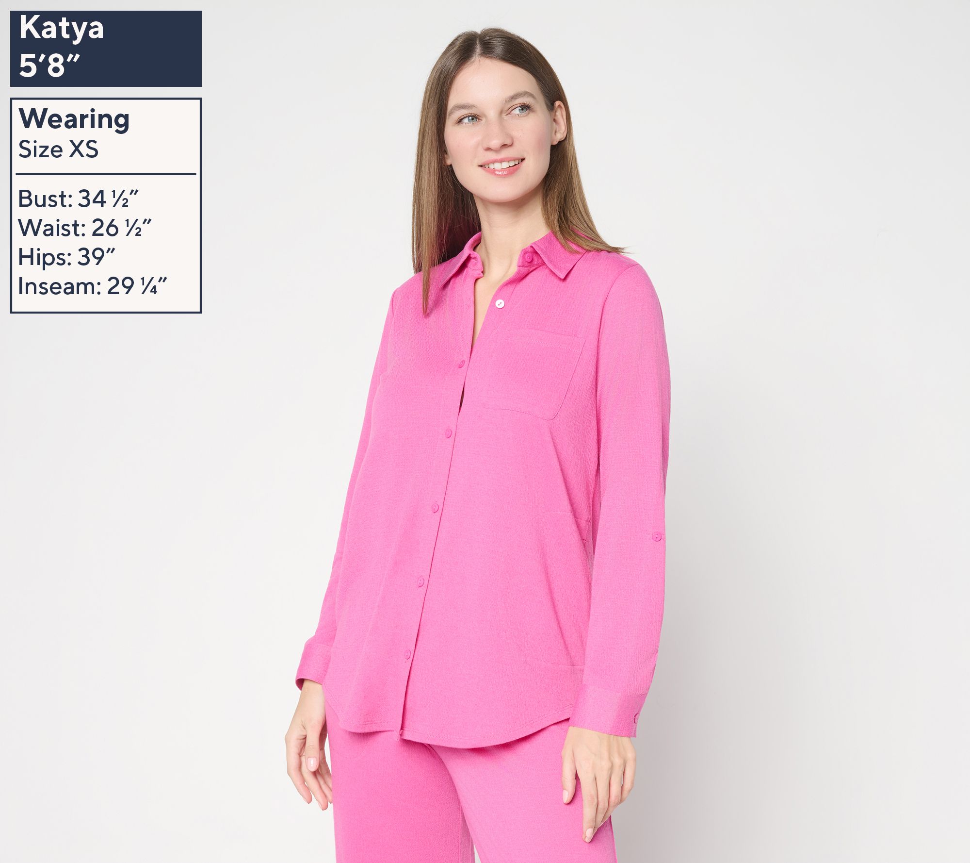 Denim & Co. Beach Knit Gauze Button-Front Big Shirt - QVC.com