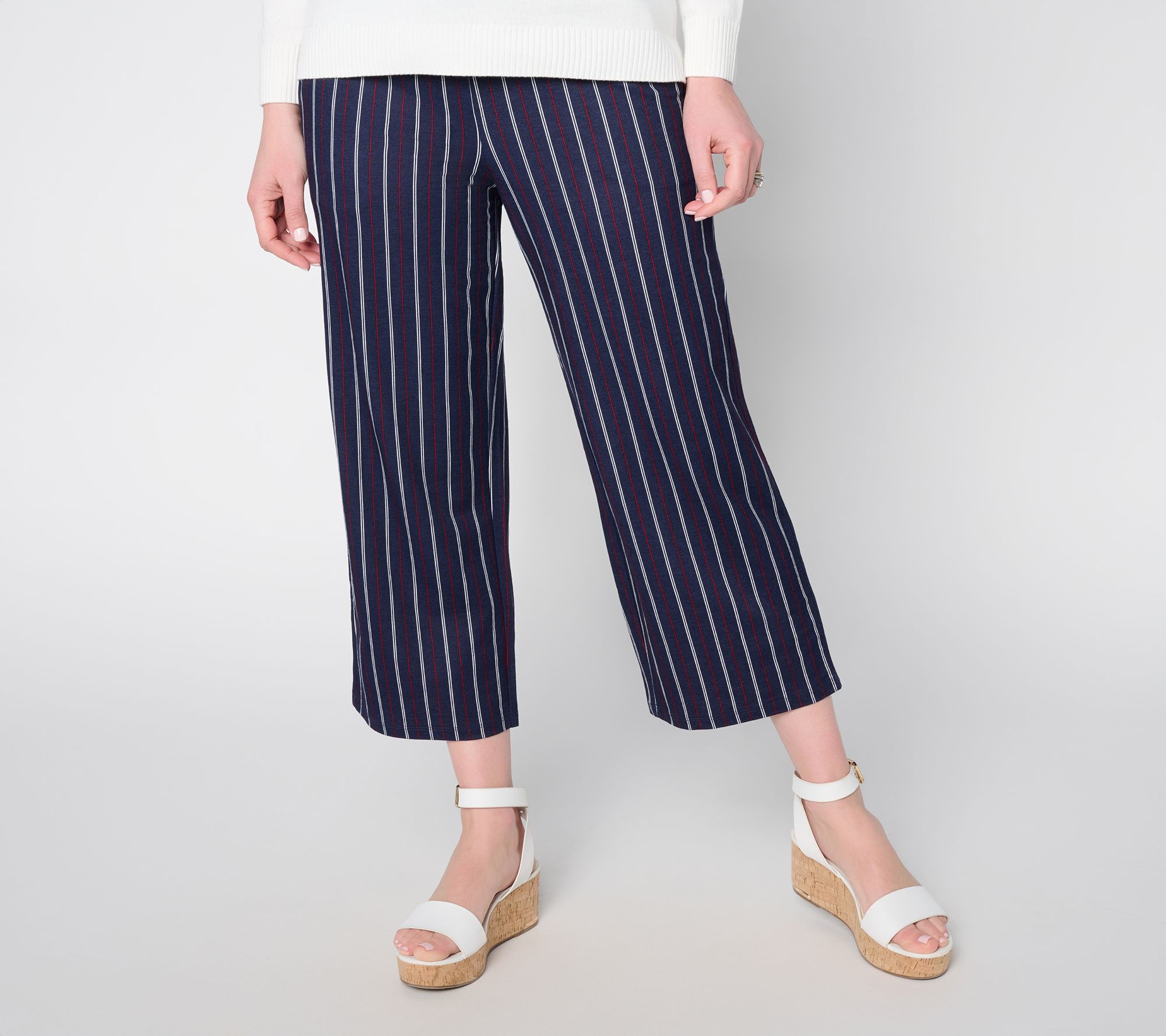 Belle Beach by Kim Gravel Pet Cabana Knit Printed Cropped Pant