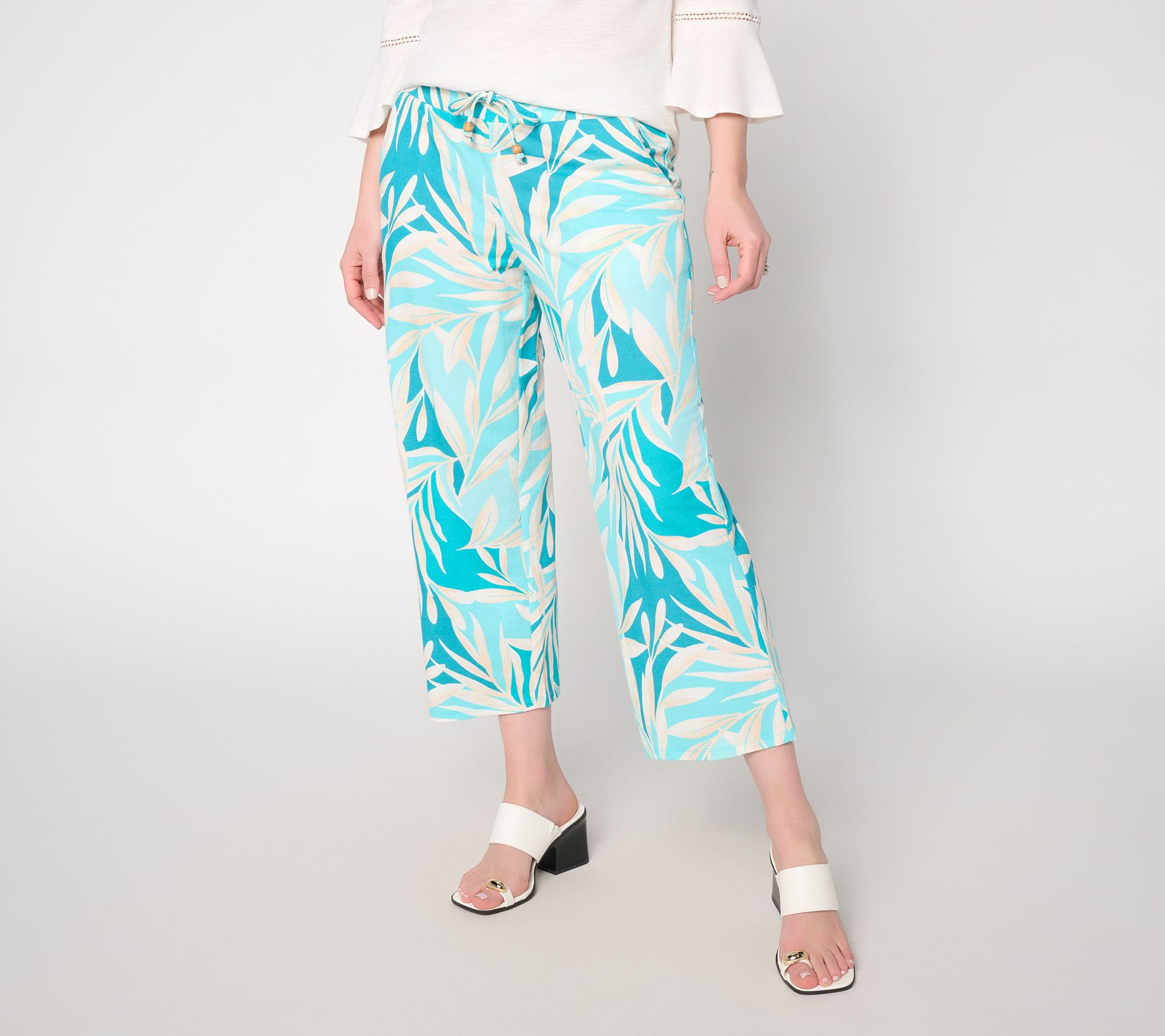 Belle Beach by Kim Gravel Pet Cabana Knit Printed Cropped Pant