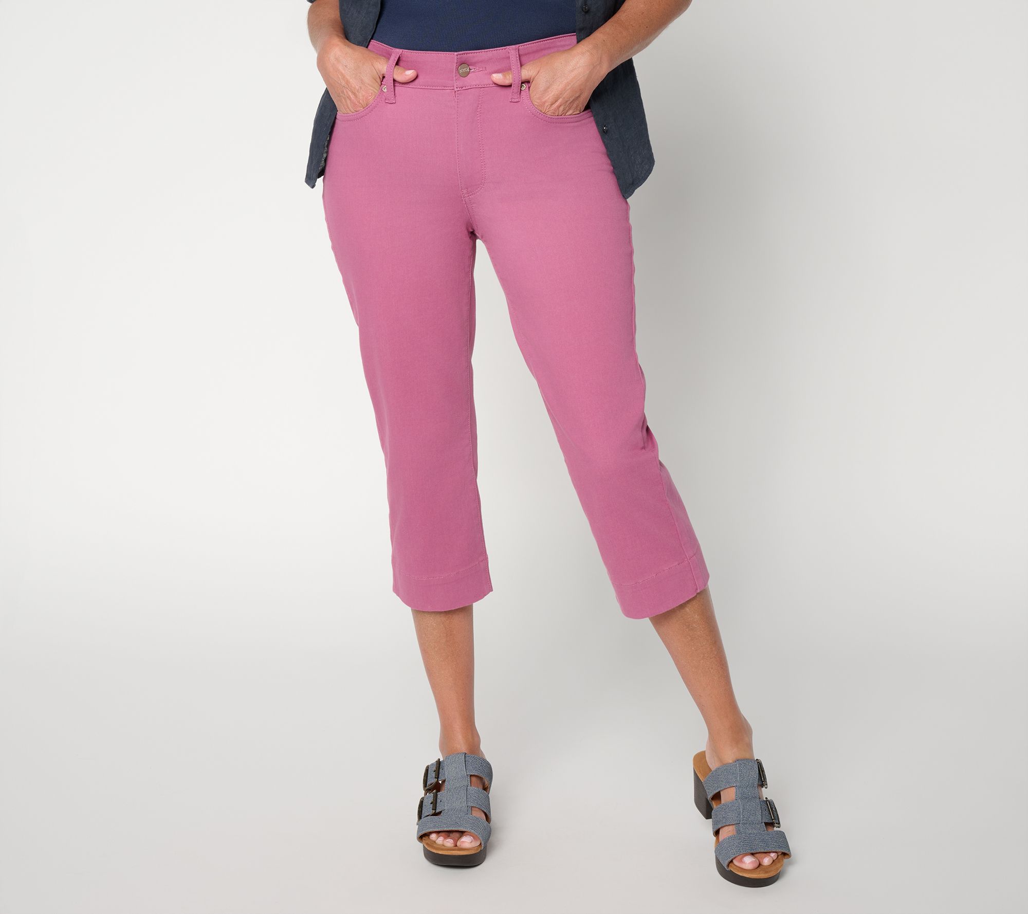 NYDJ Marilyn Regular Straight Leg Crop Jeans in Cool Embrace