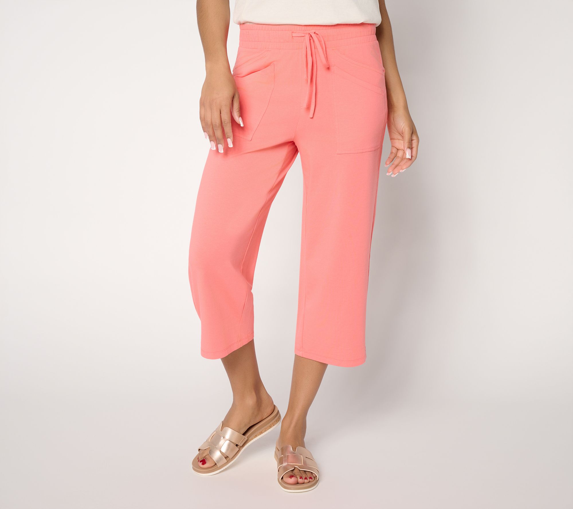 AnyBody Petite Cozy Knit Jersey Capri Pants