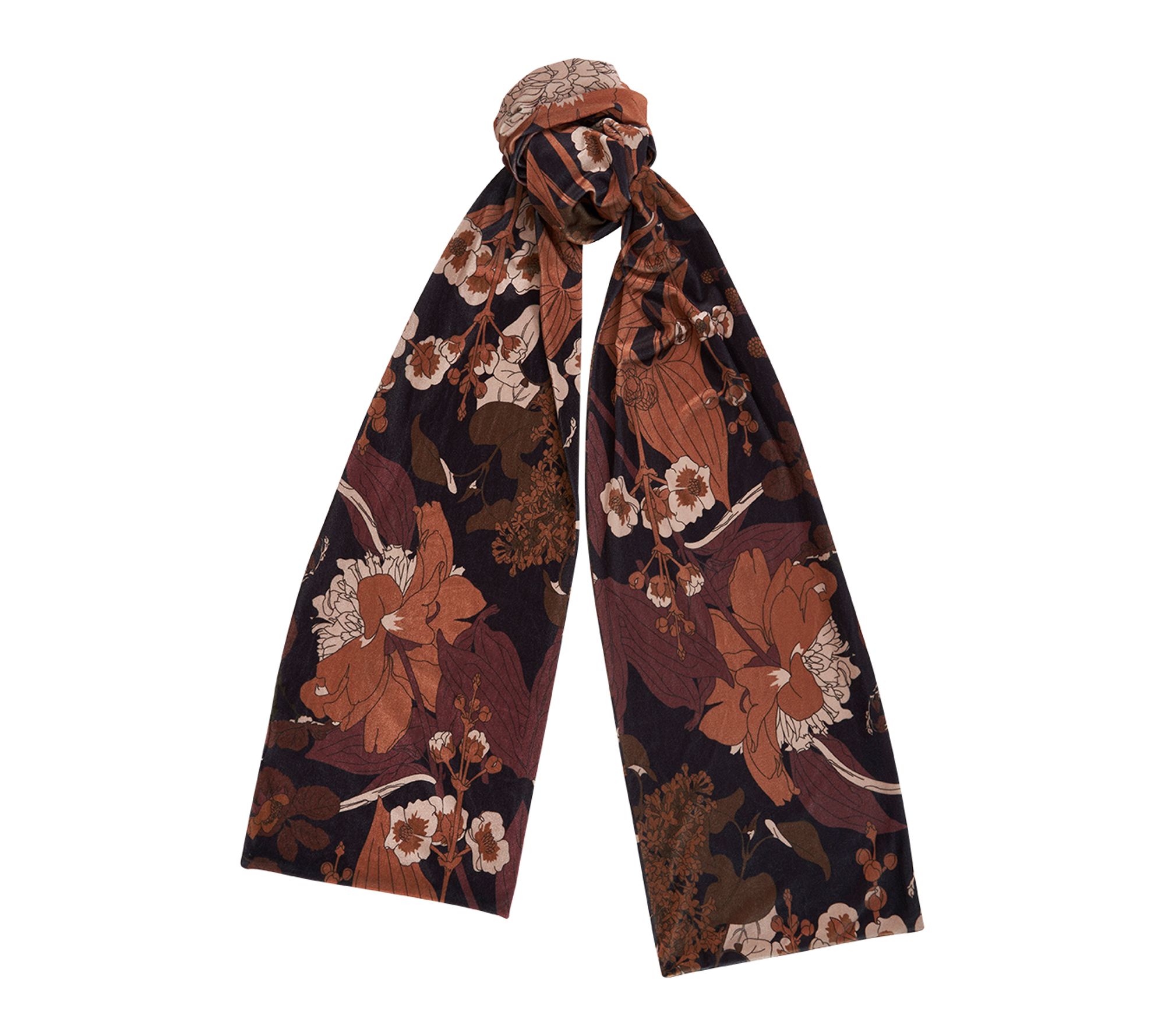 Fable England Deco Bloom Velvet Scarf