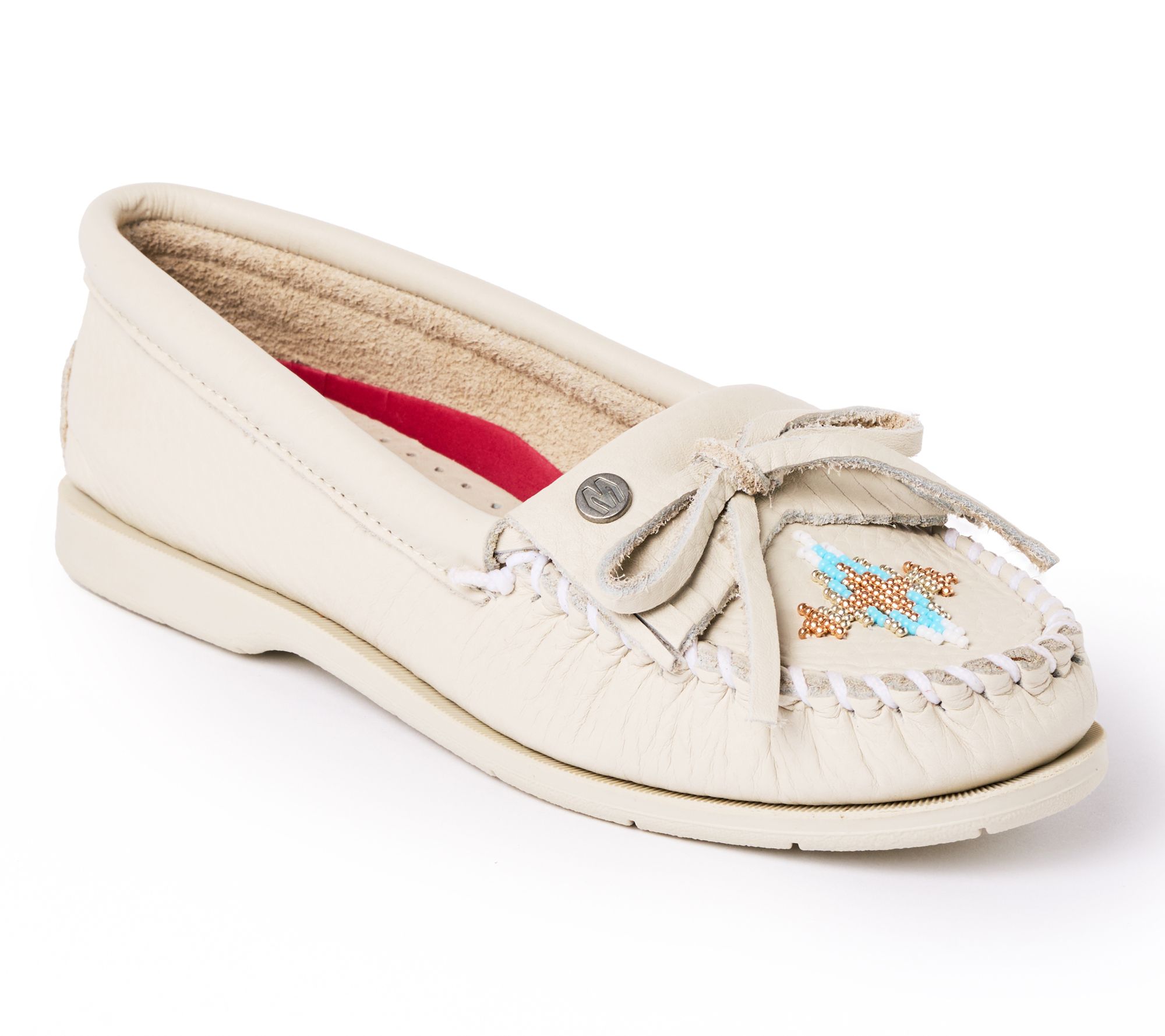 Minnetonka Women's Nizhoni Beaded Leather Moccasin