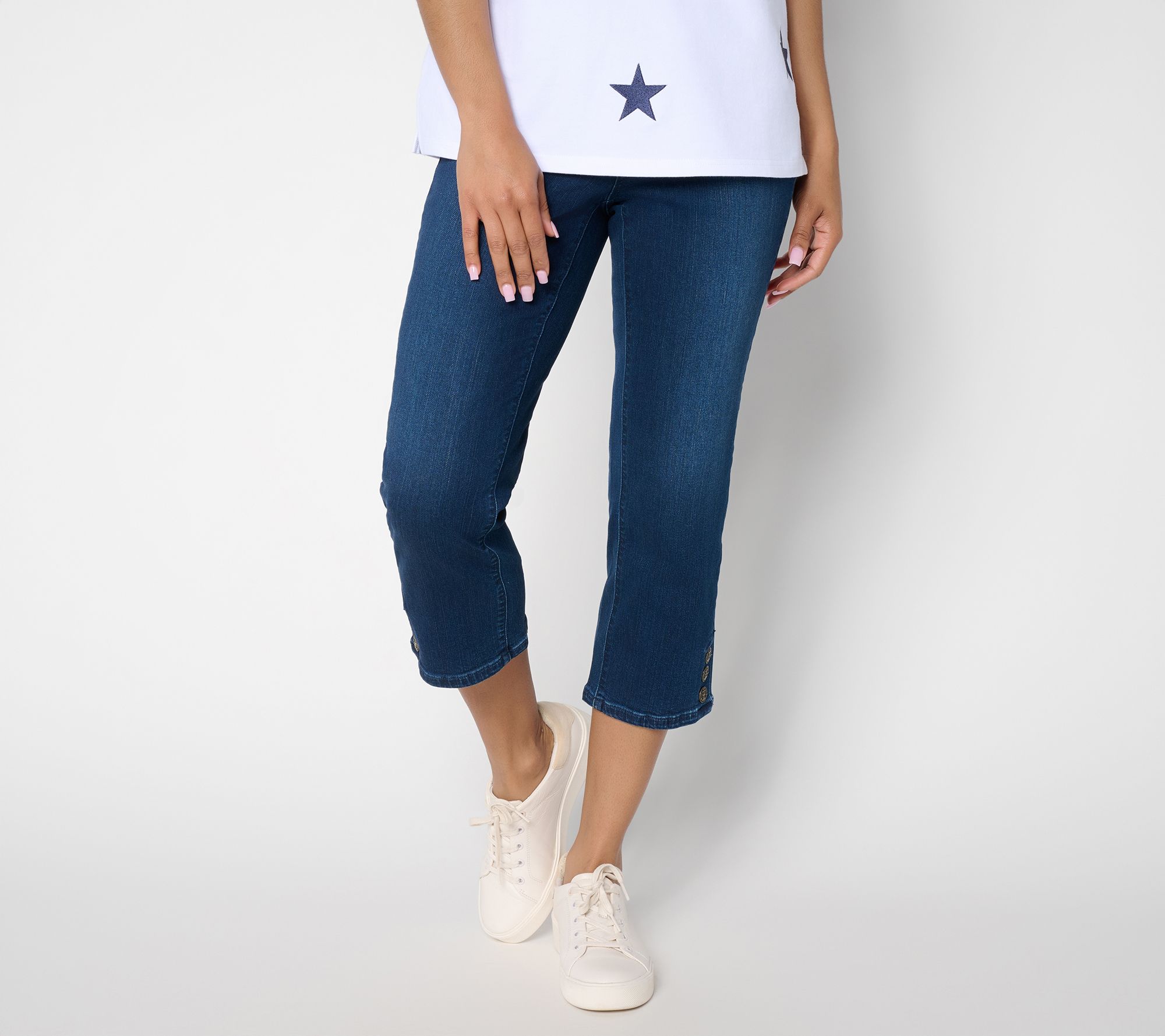 Belle by Kim Gravel Petite Denim TripleLuxe Anchor Jean